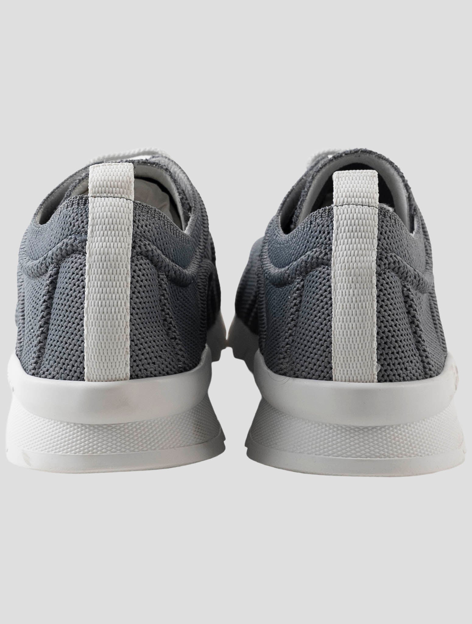 Kiton Gray Cotton Ea Sneakers