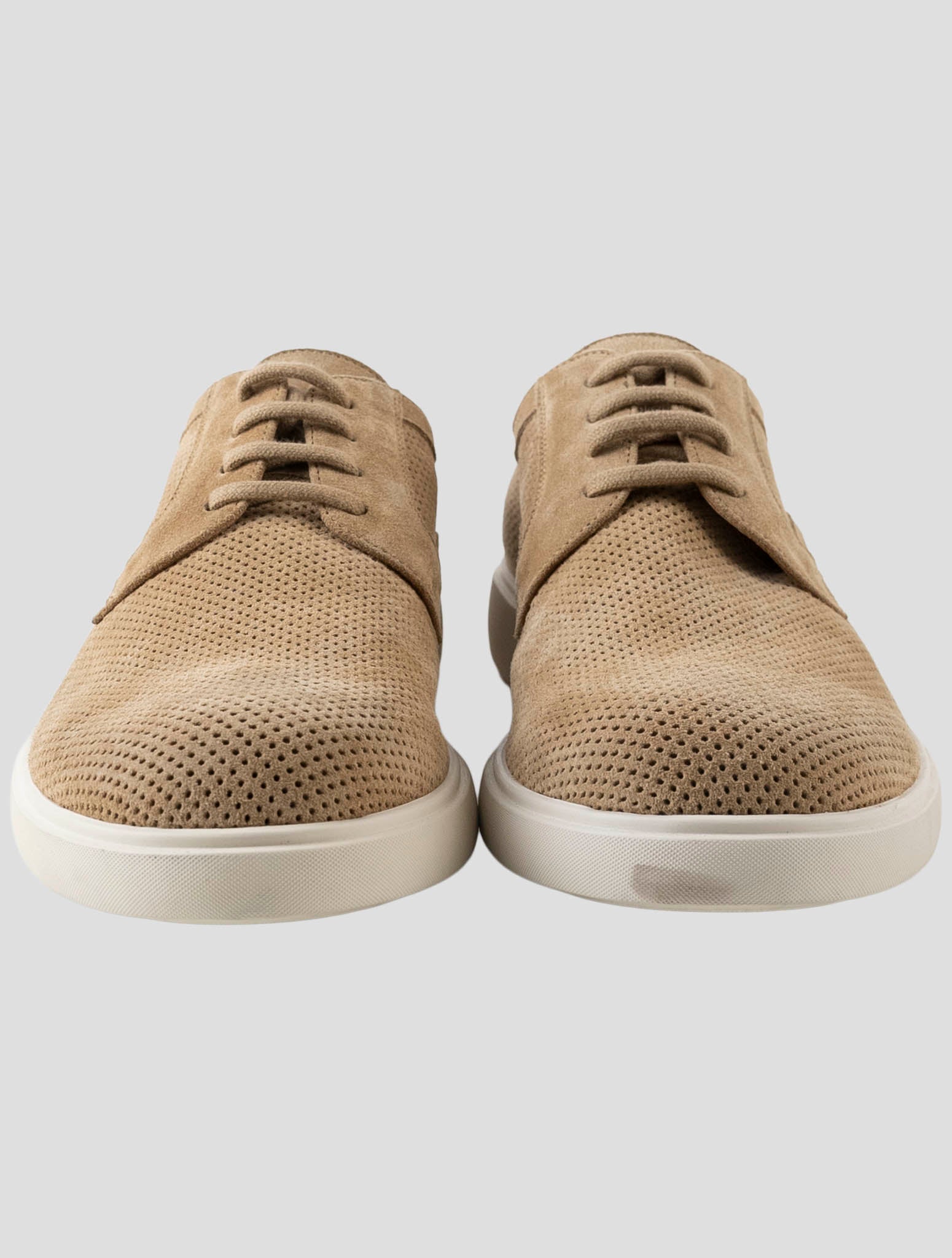 Kiton Brown Leather Suede Sneakers
