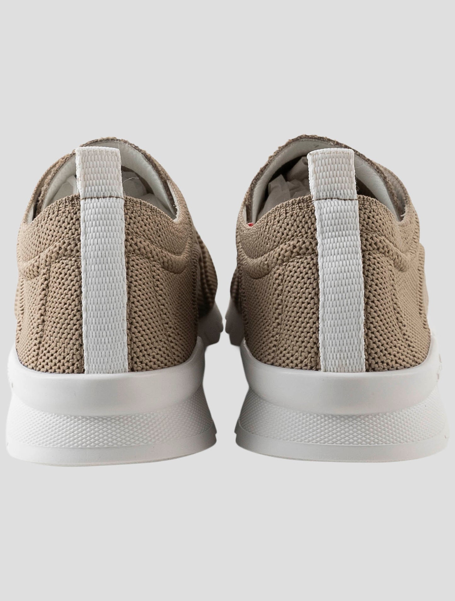 Kiton Beige Cotton Ea Sneakers