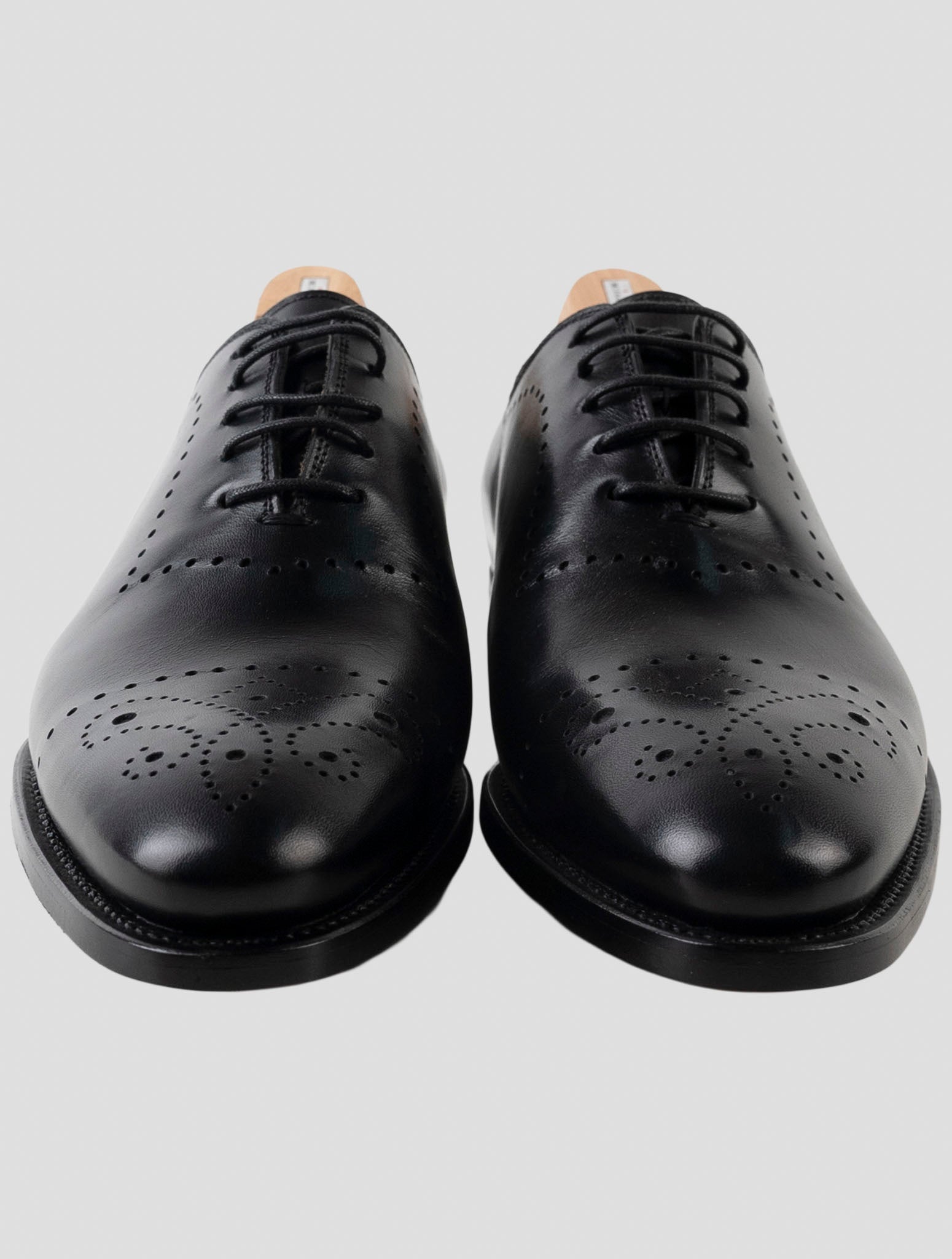 Kiton Black Leather Dress Shoes