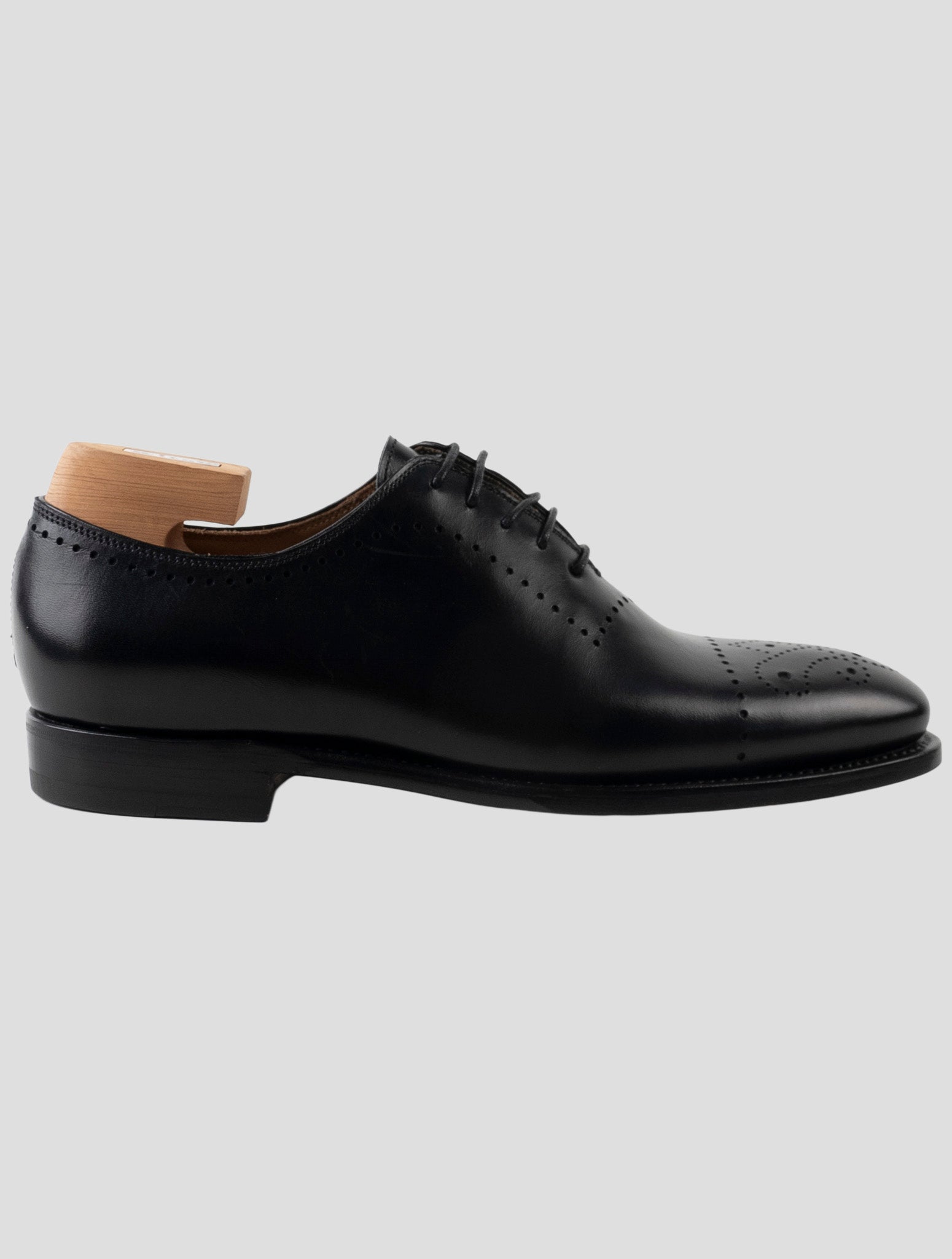 Kiton Black Leather Dress Shoes