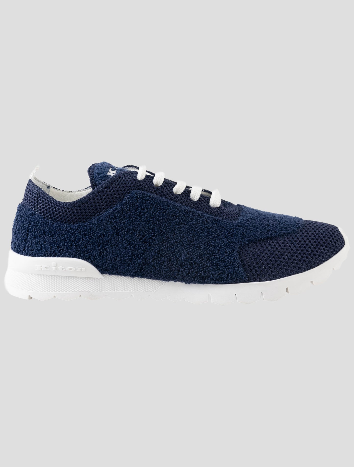 Kiton Blue Wool Pl Sneakers