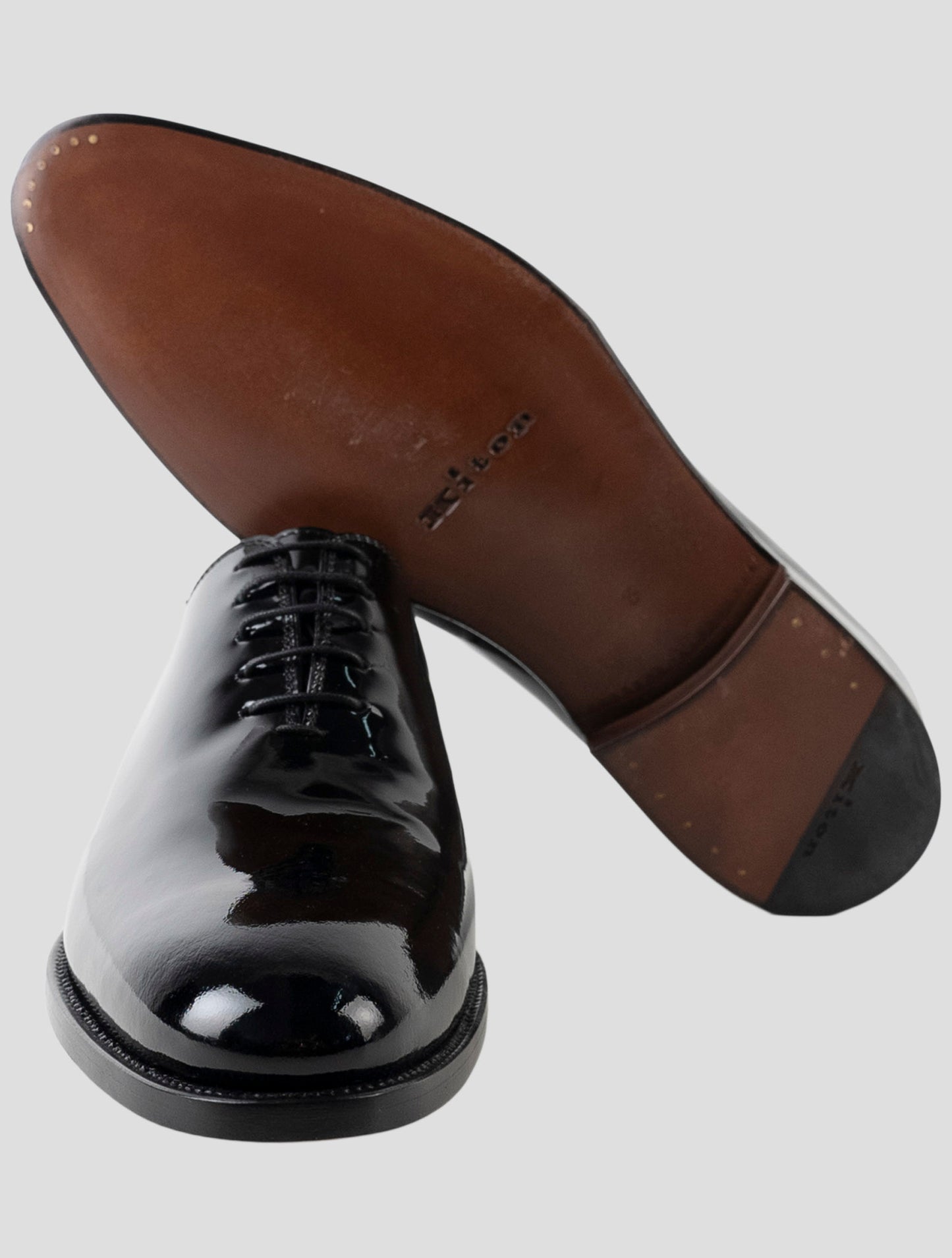 Kiton Black Leather Dress Shoes