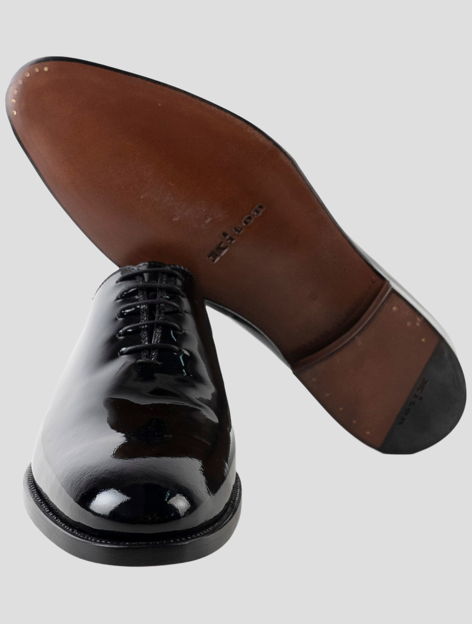 Kiton Black Leather Dress Shoes