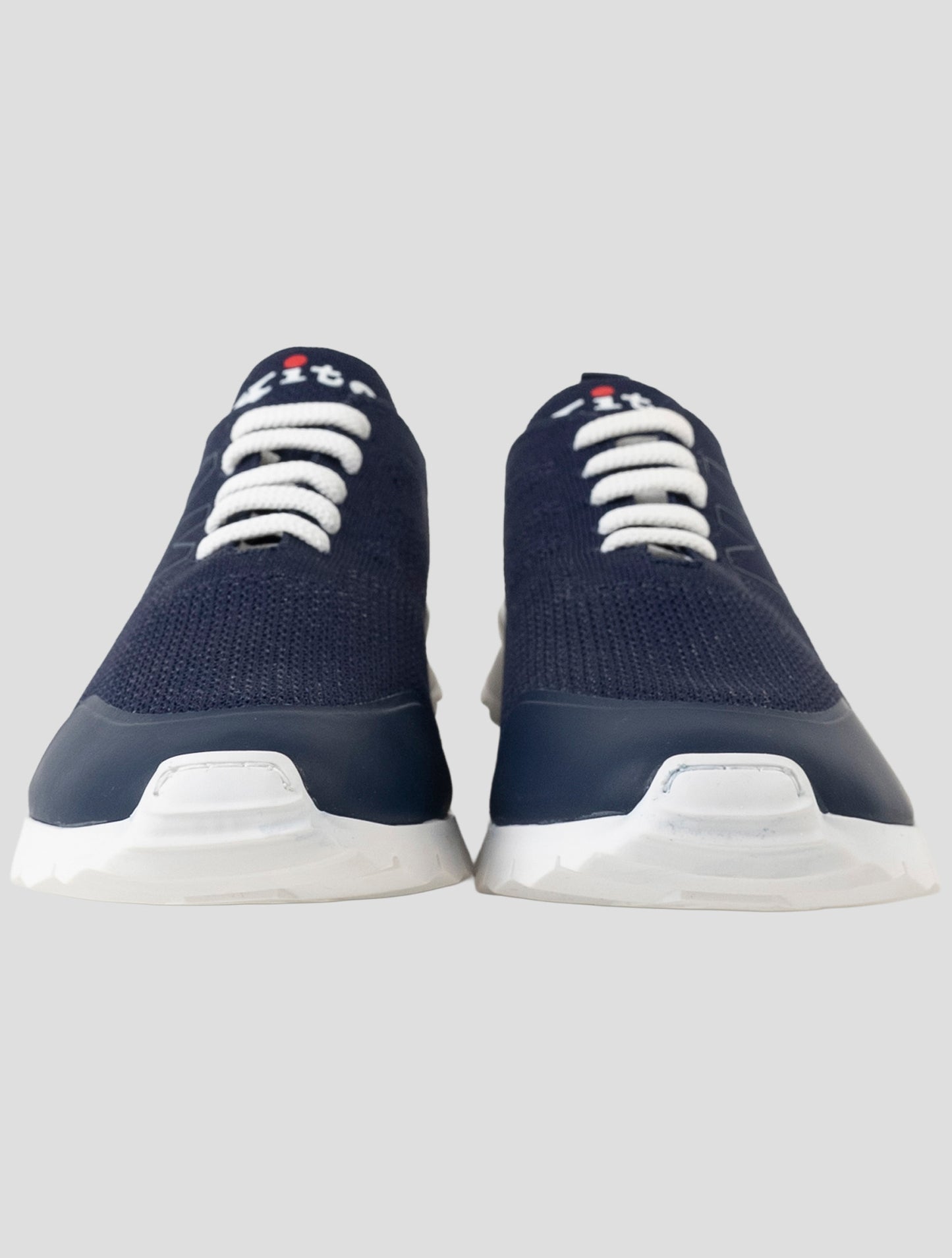 Kiton Blue Cotton Ea Sneakers