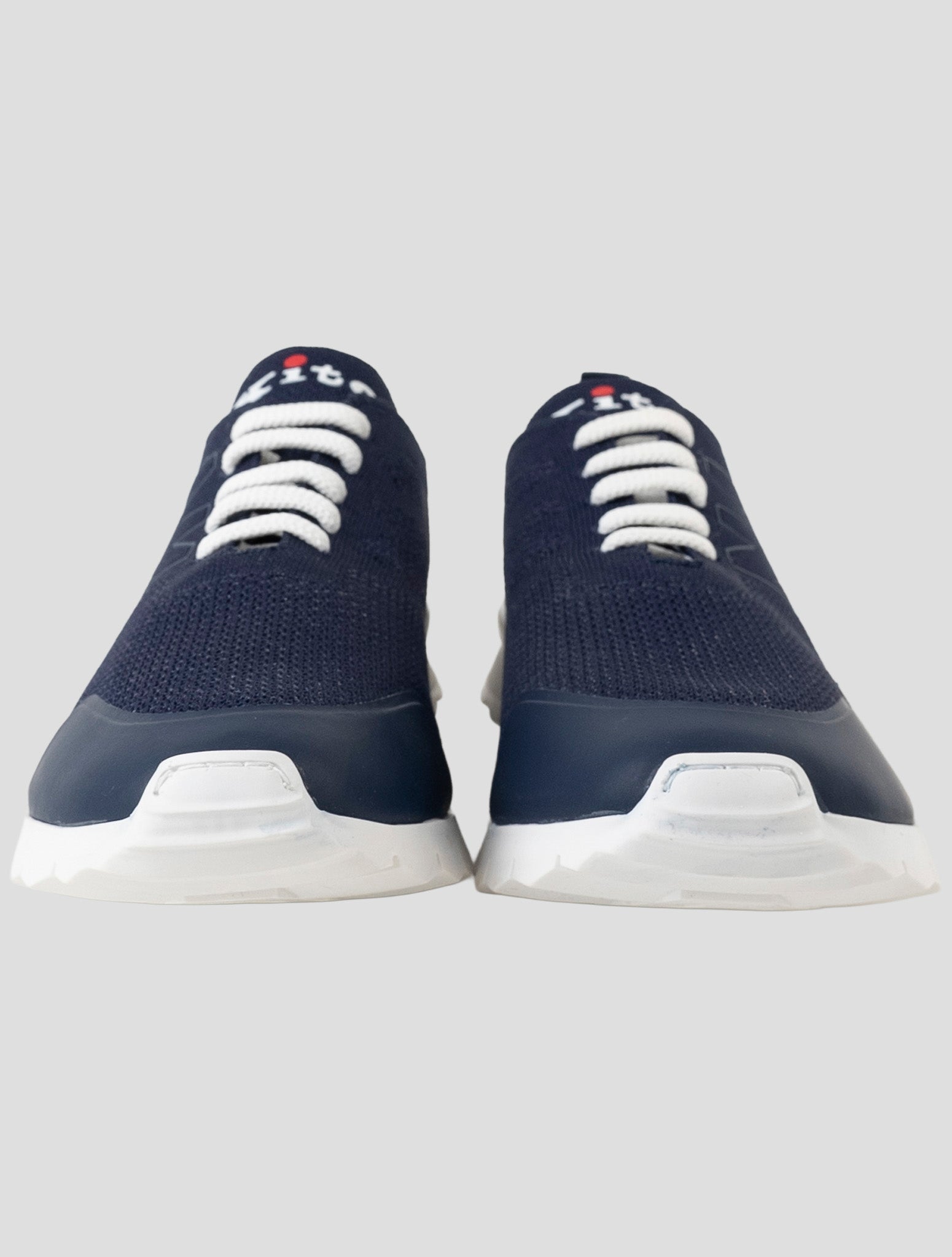 Kiton Blue Cotton Ea Sneakers