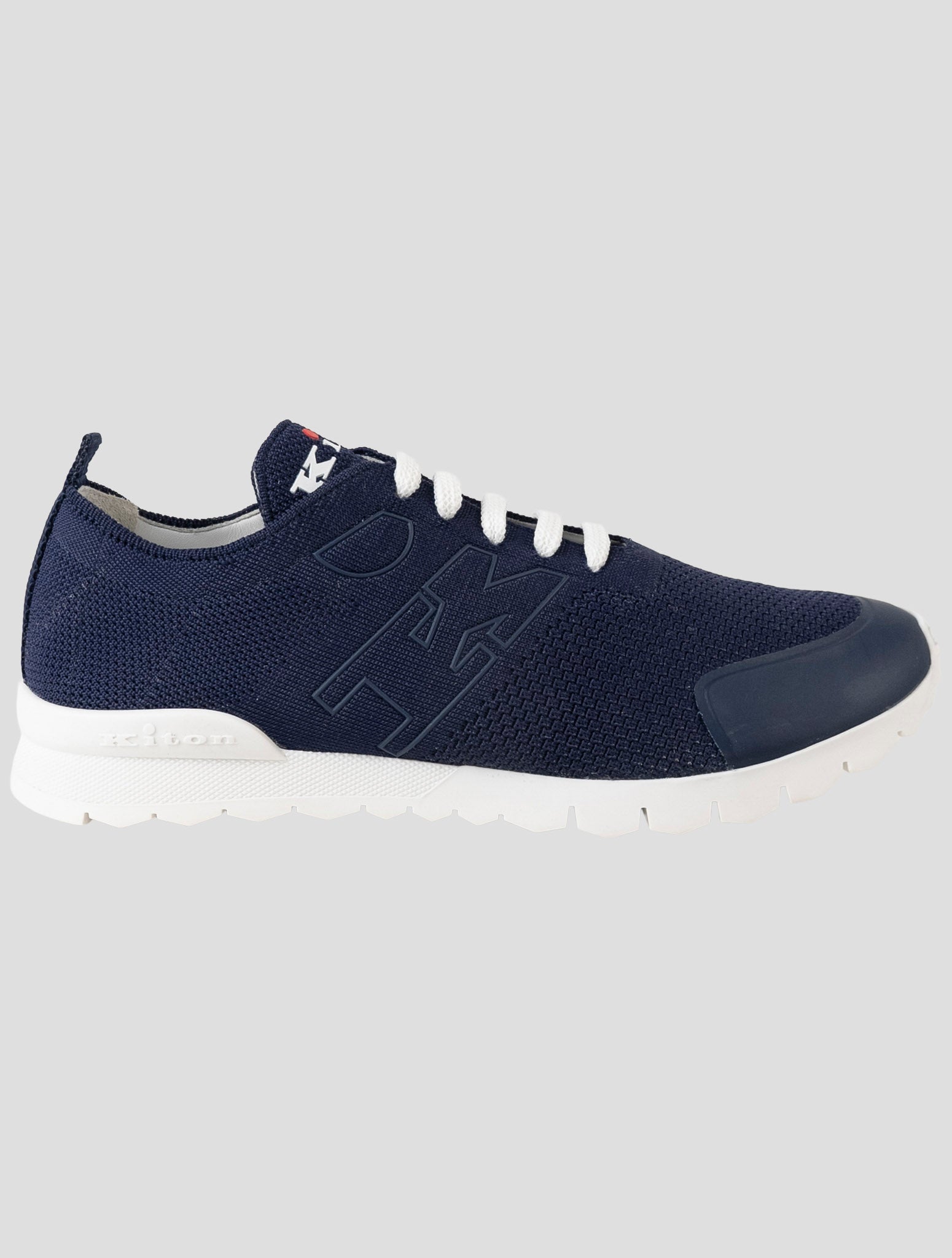 Kiton Blue Cotton Ea Sneakers