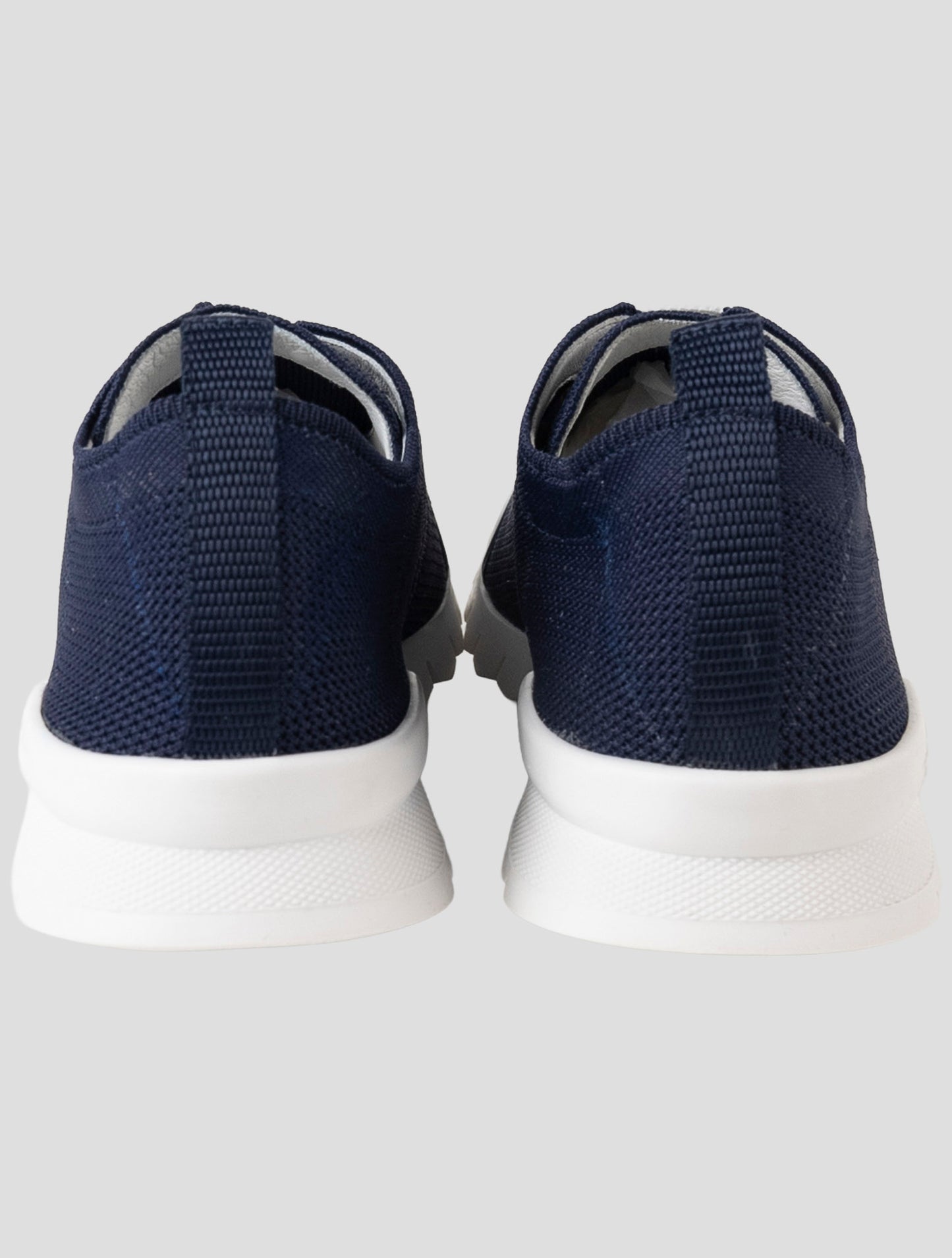 Kiton Blue Cotton Ea Sneakers