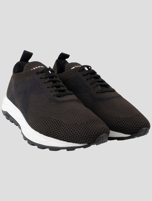 Kiton Brown Pl Tpu Wool Sneakers