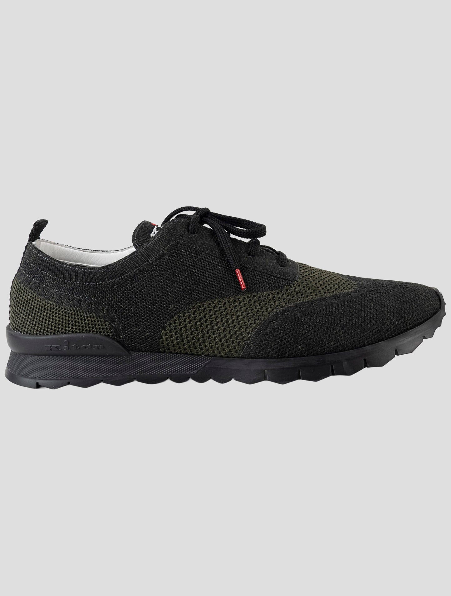 Kiton Dark green Cotton Ea Sneakers