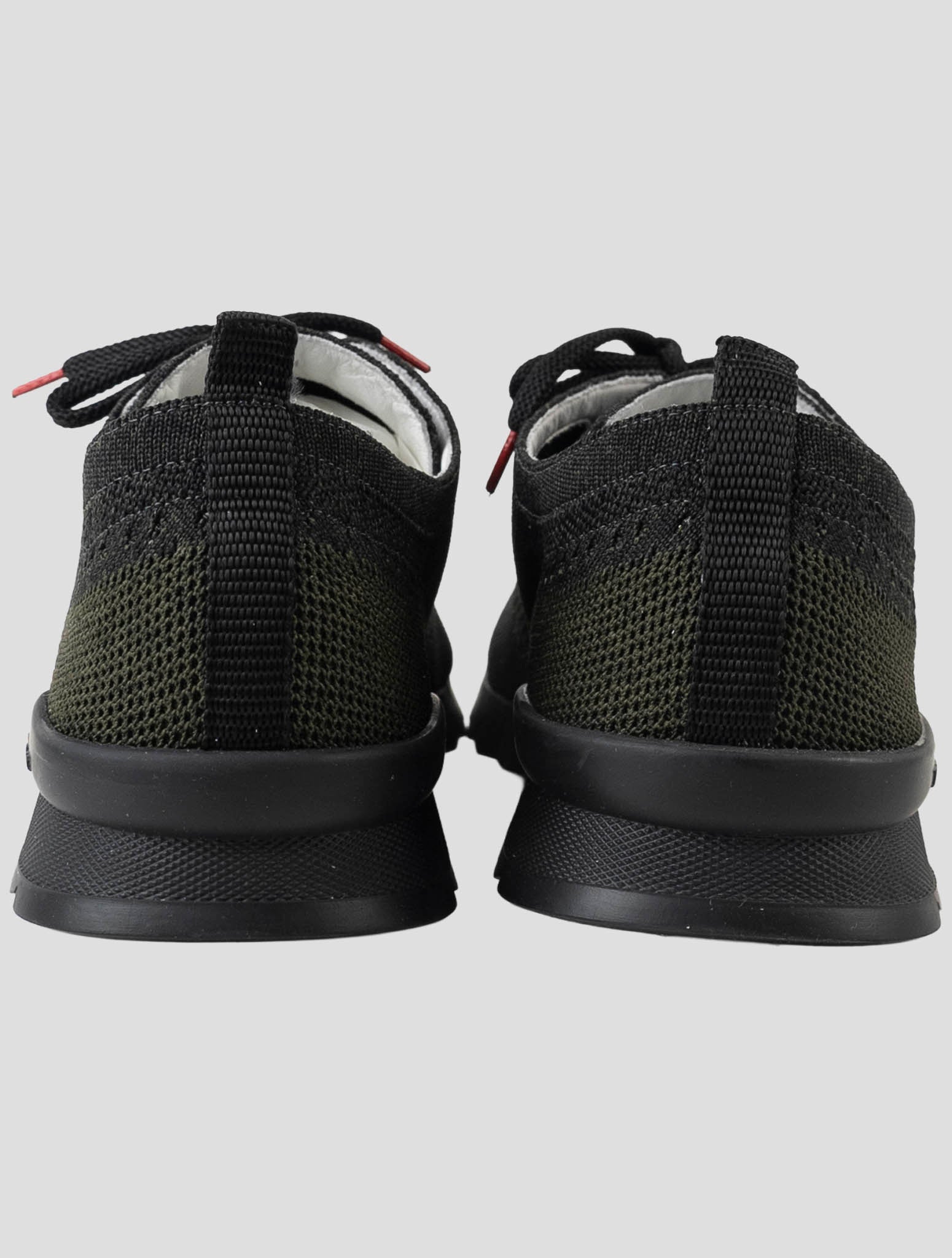 Kiton Dark green Cotton Ea Sneakers
