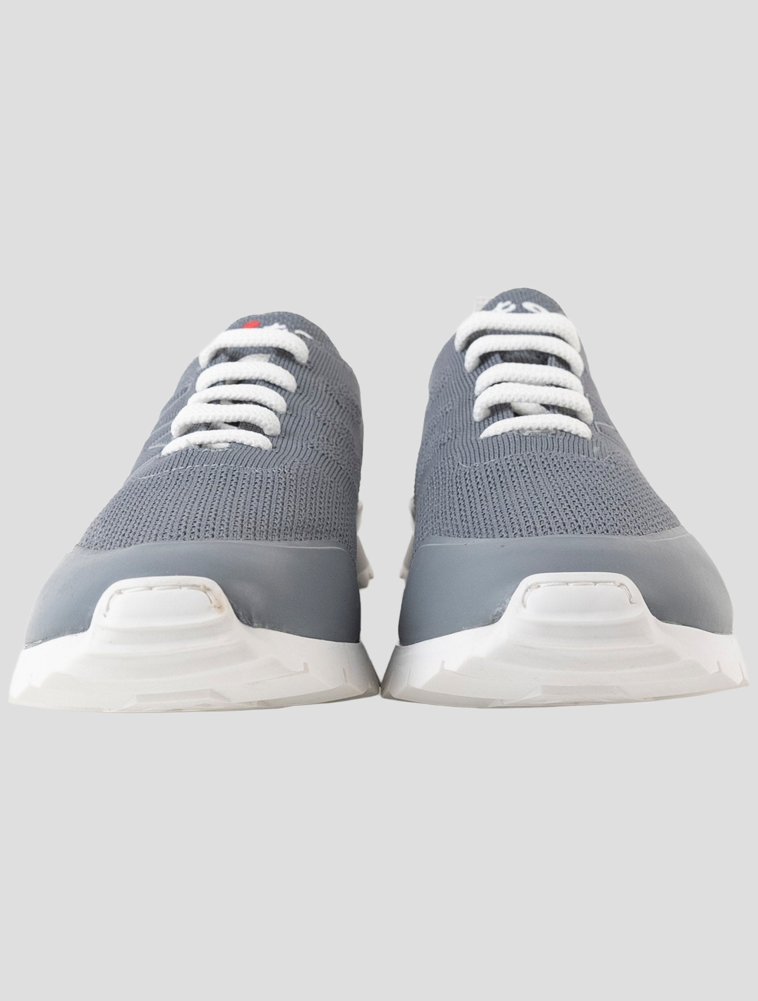 Kiton Gray Cotton Ea Sneakers