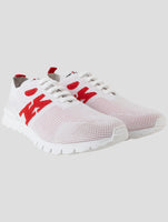 Kiton White Cotton Ea Sneakers