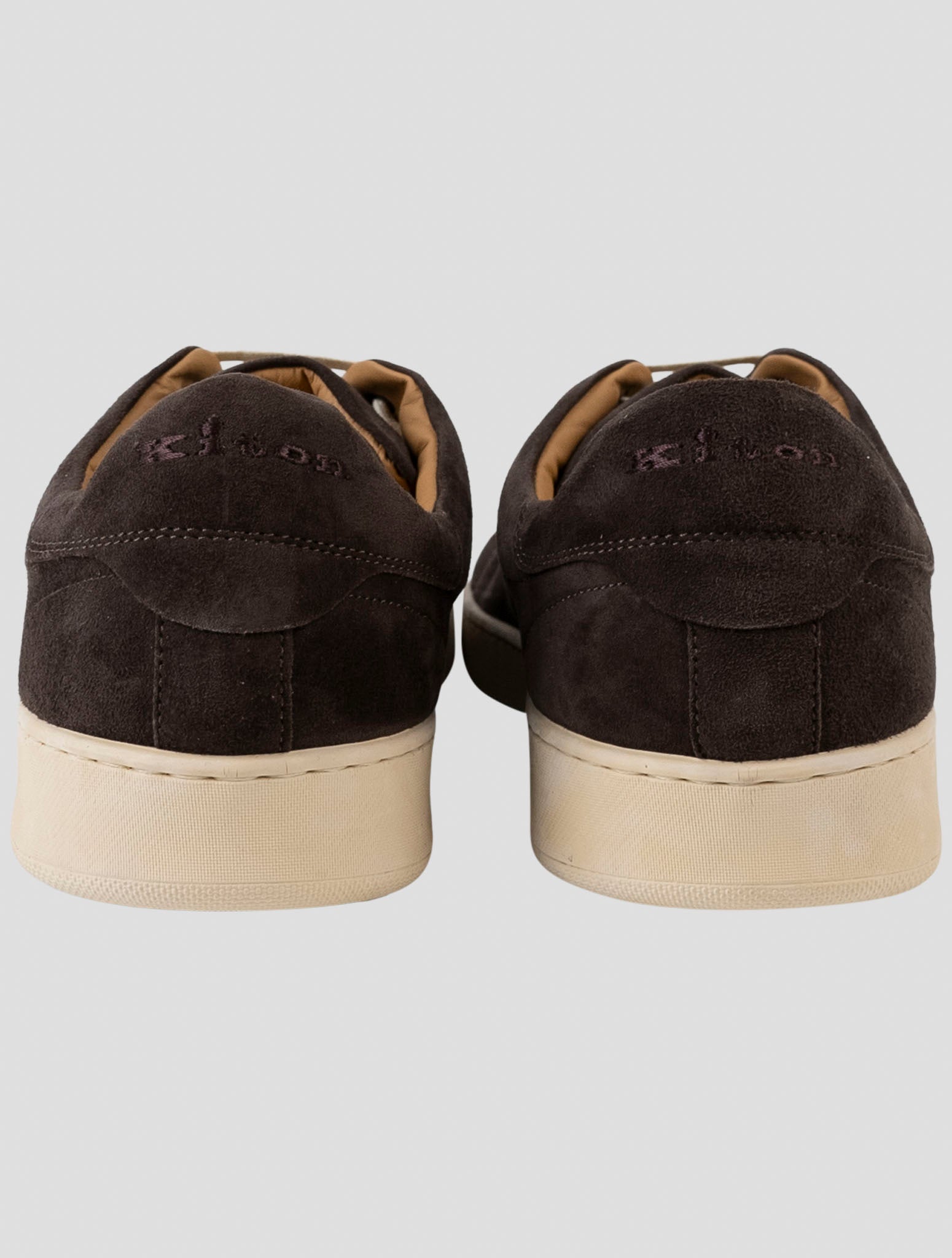 Kiton Brown Leather Suede Sneakers