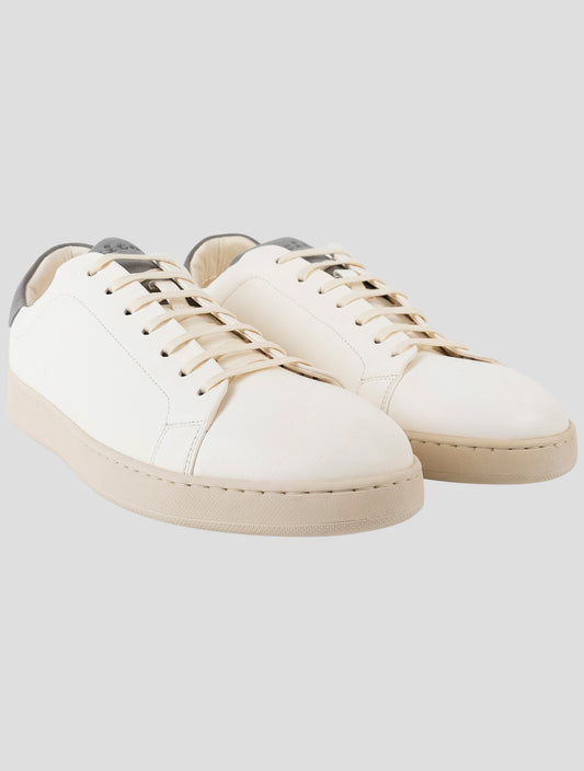Kiton White Leather  Sneakers