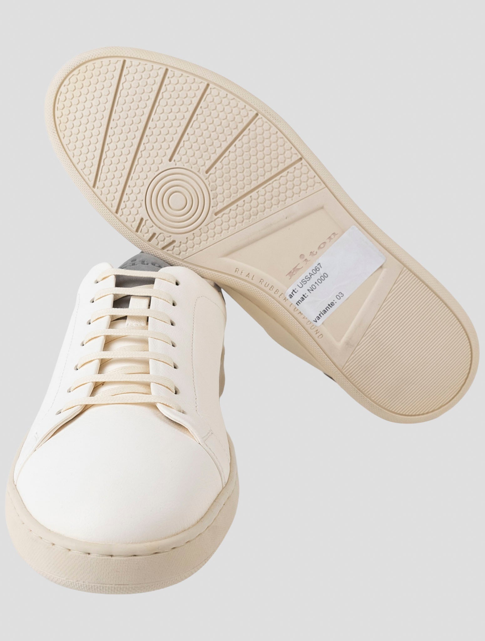 Kiton White Leather  Sneakers