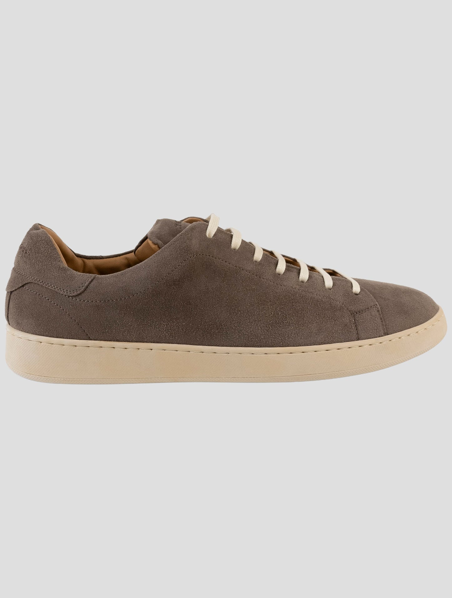 Kiton Brown Leather Suede Sneakers