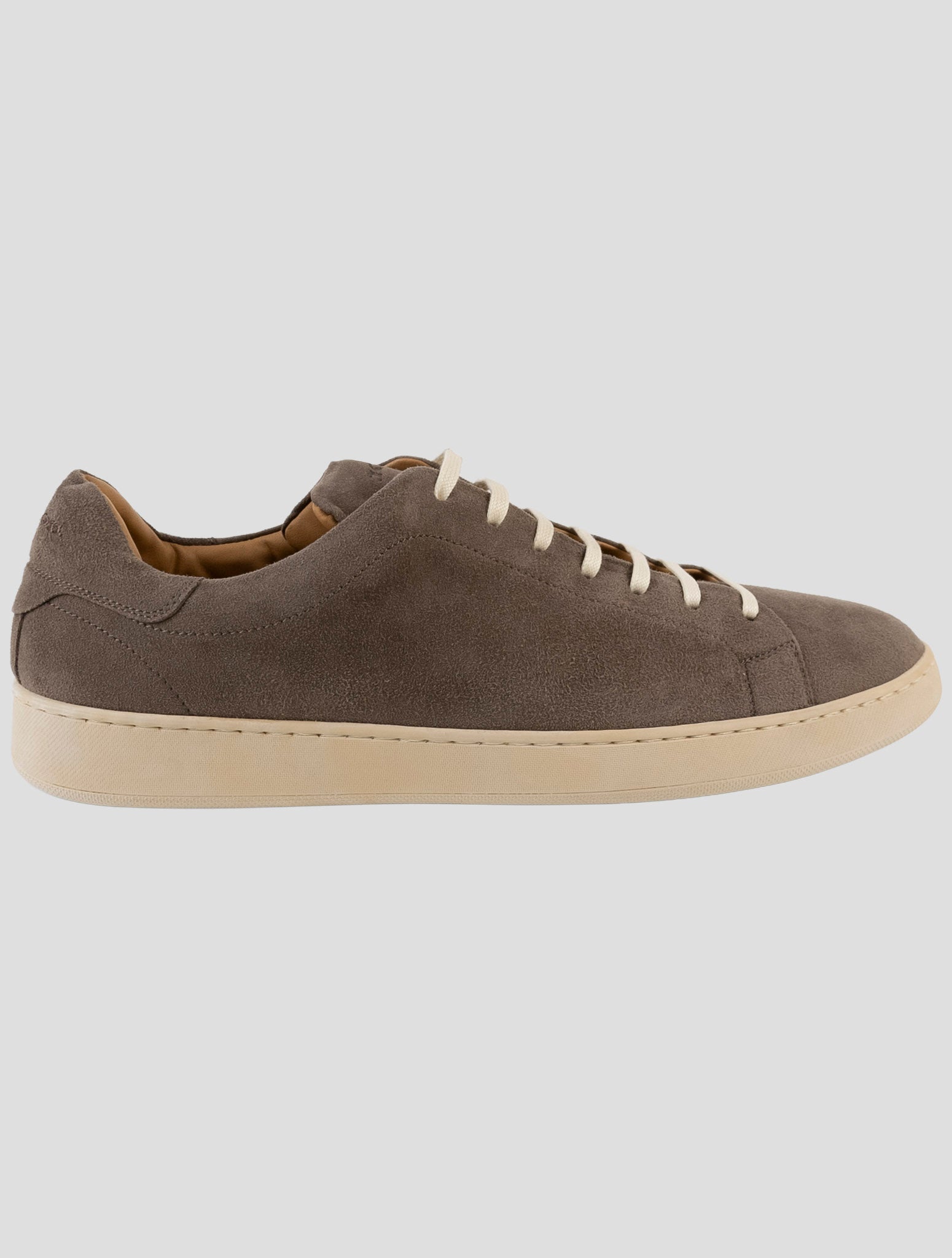 Kiton Brown Leather Suede Sneakers