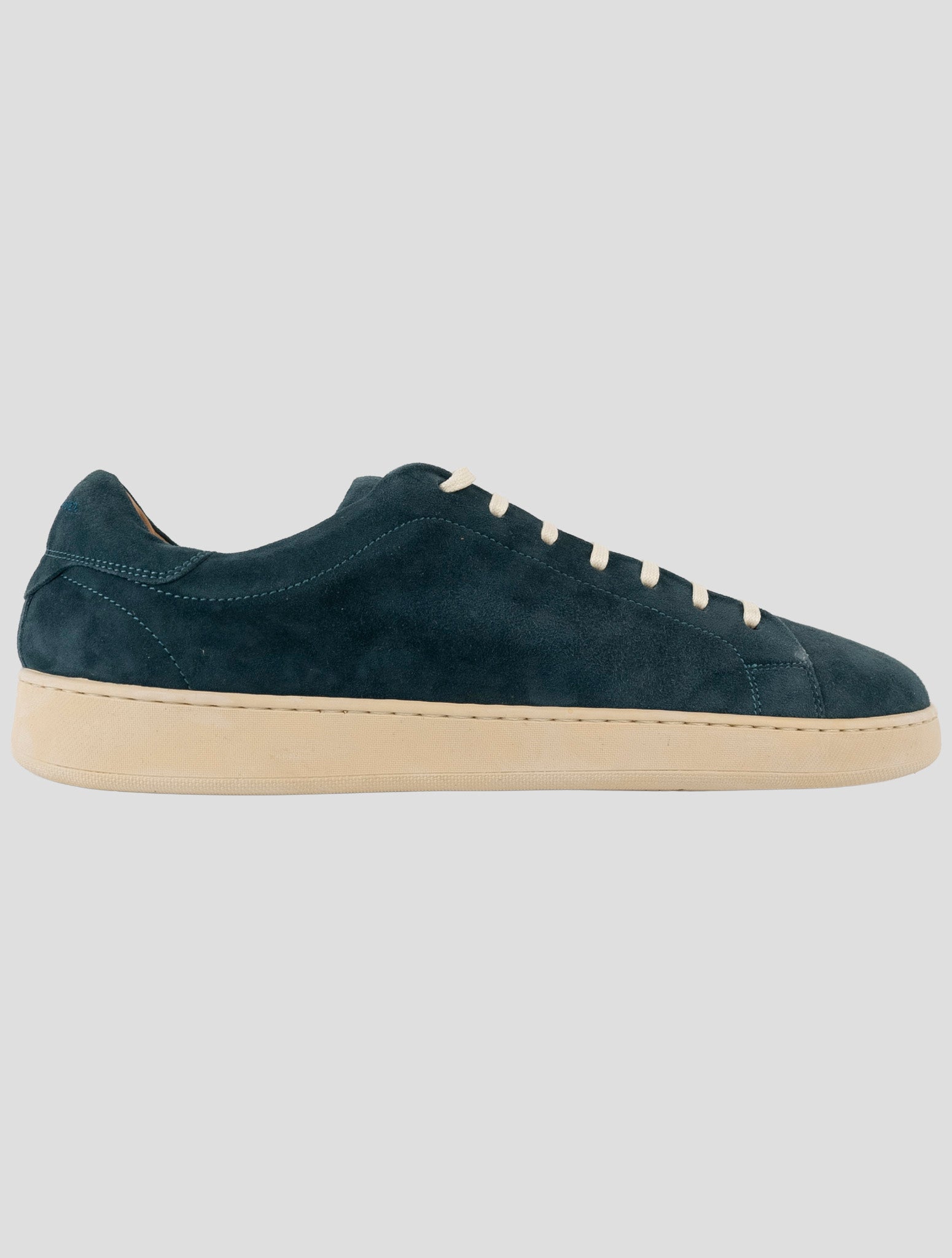 Kiton Green Leather Suede Sneakers