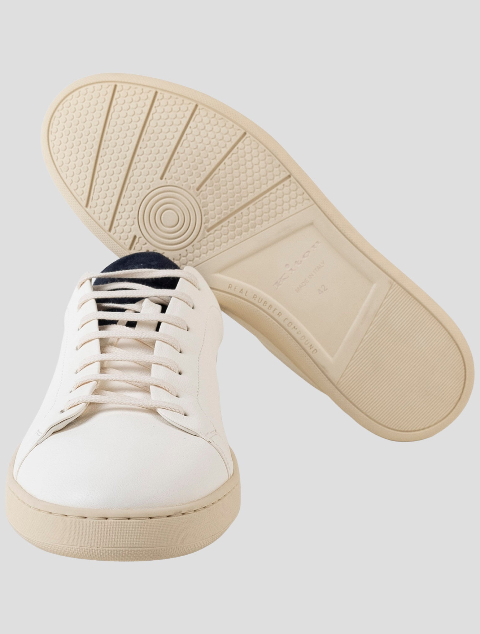 Kiton White Leather  Sneakers