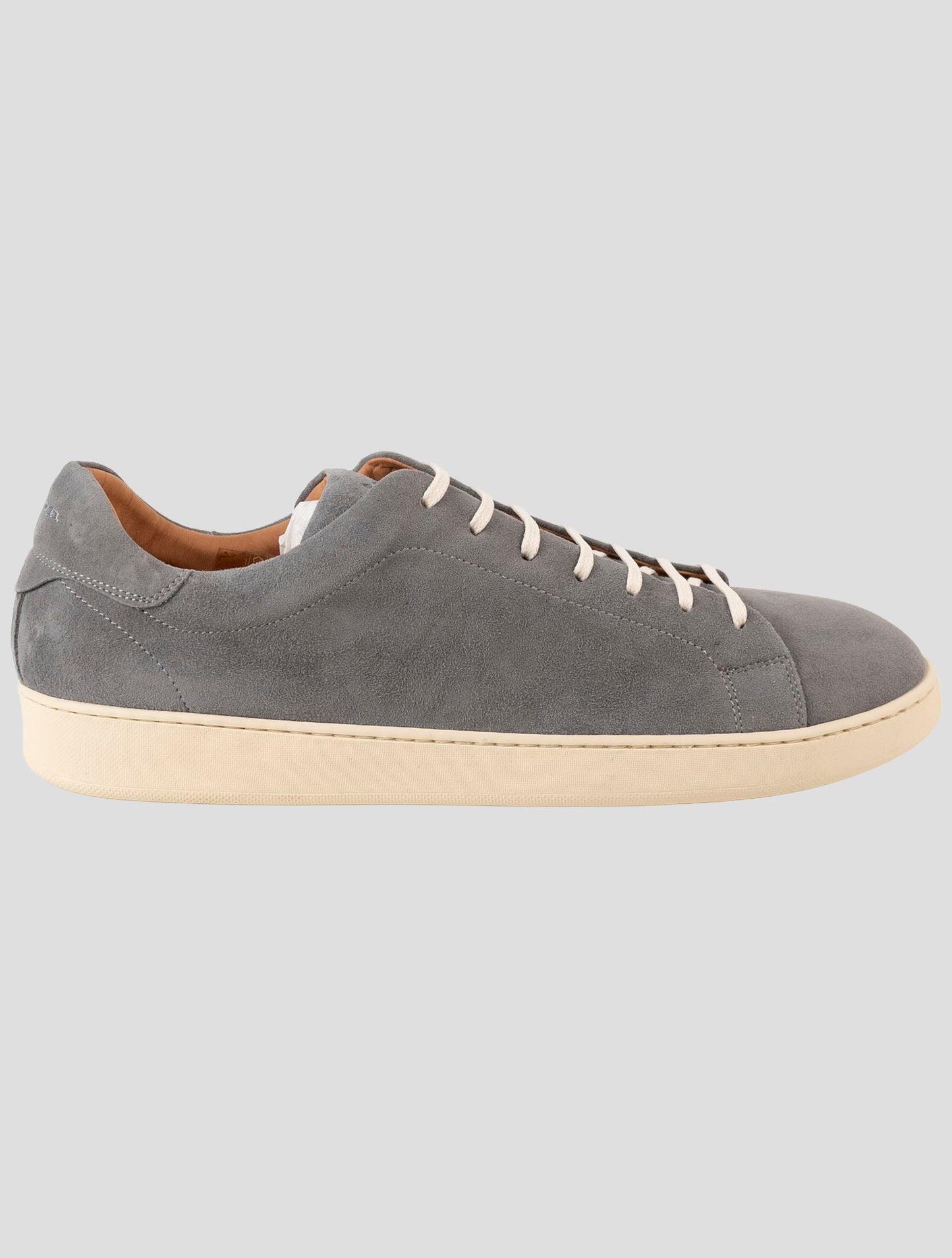 Kiton Gray Leather Suede Sneakers