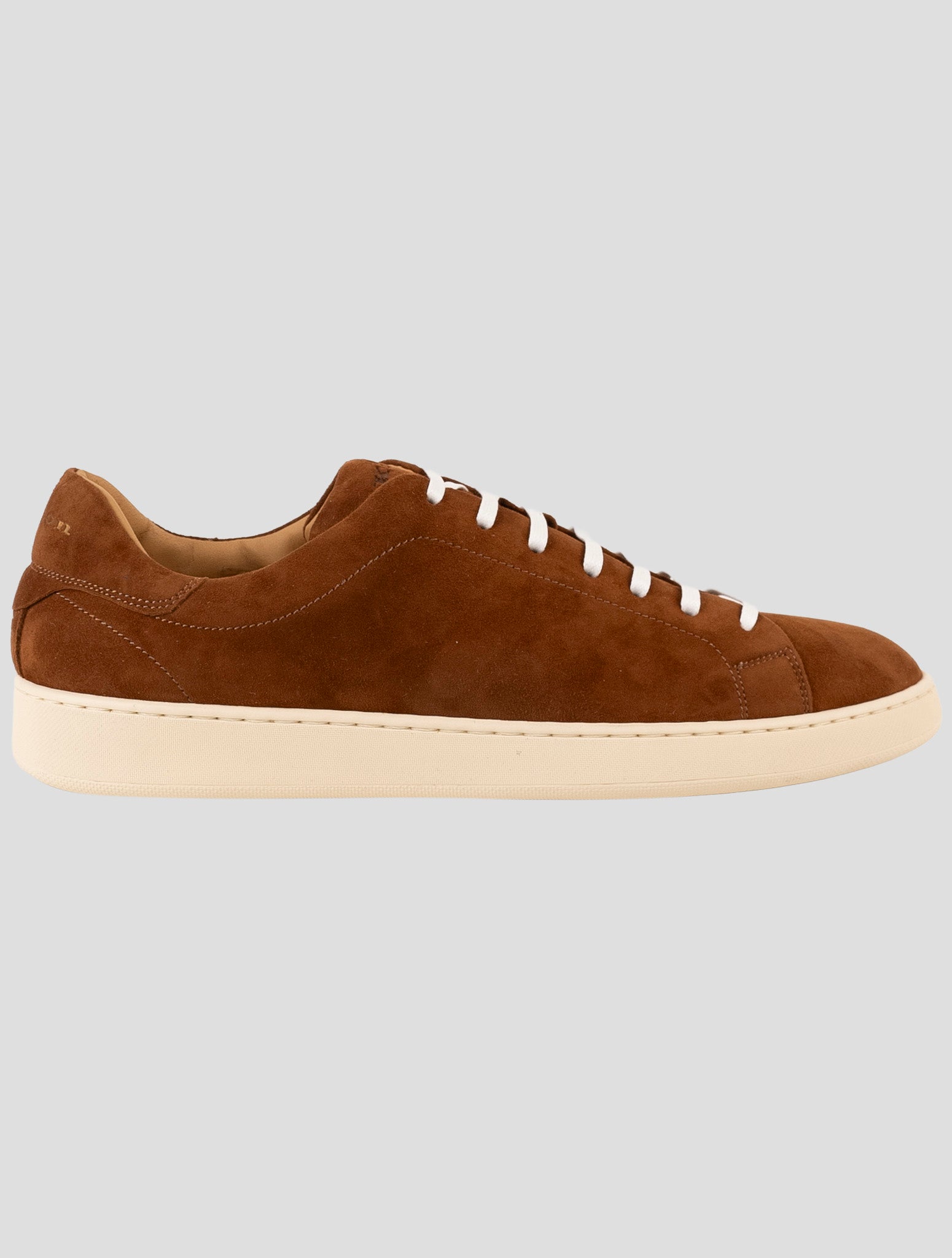 Kiton Brown Leather Suede Sneakers