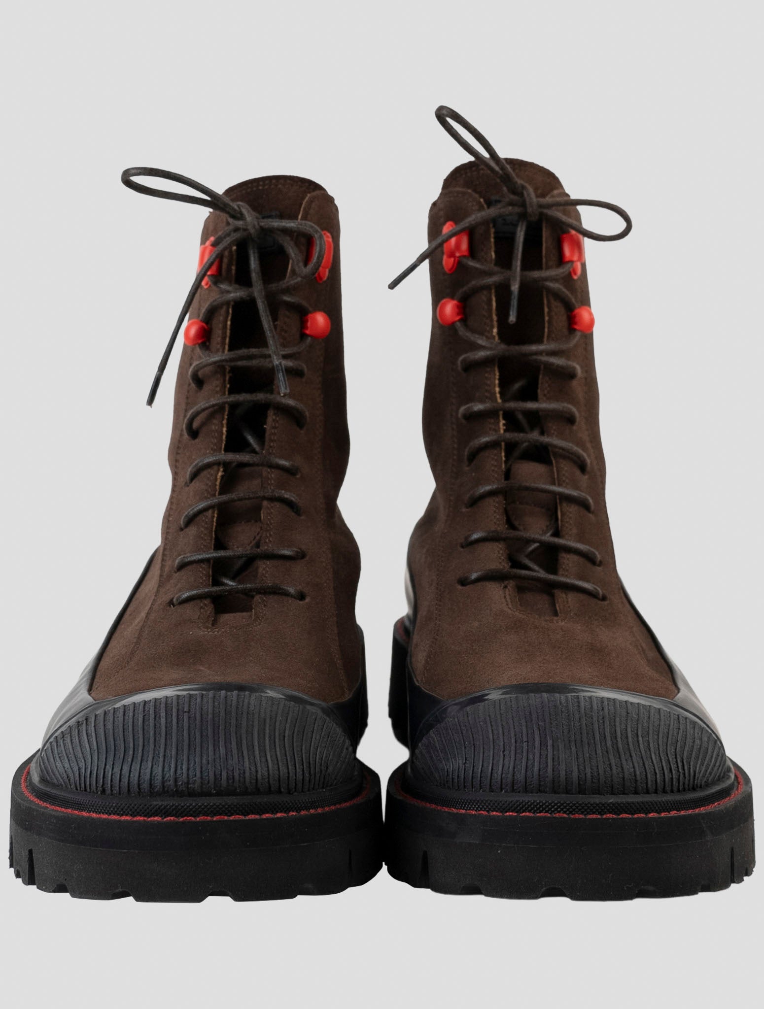 Kiton Brown Leather Suede Boots