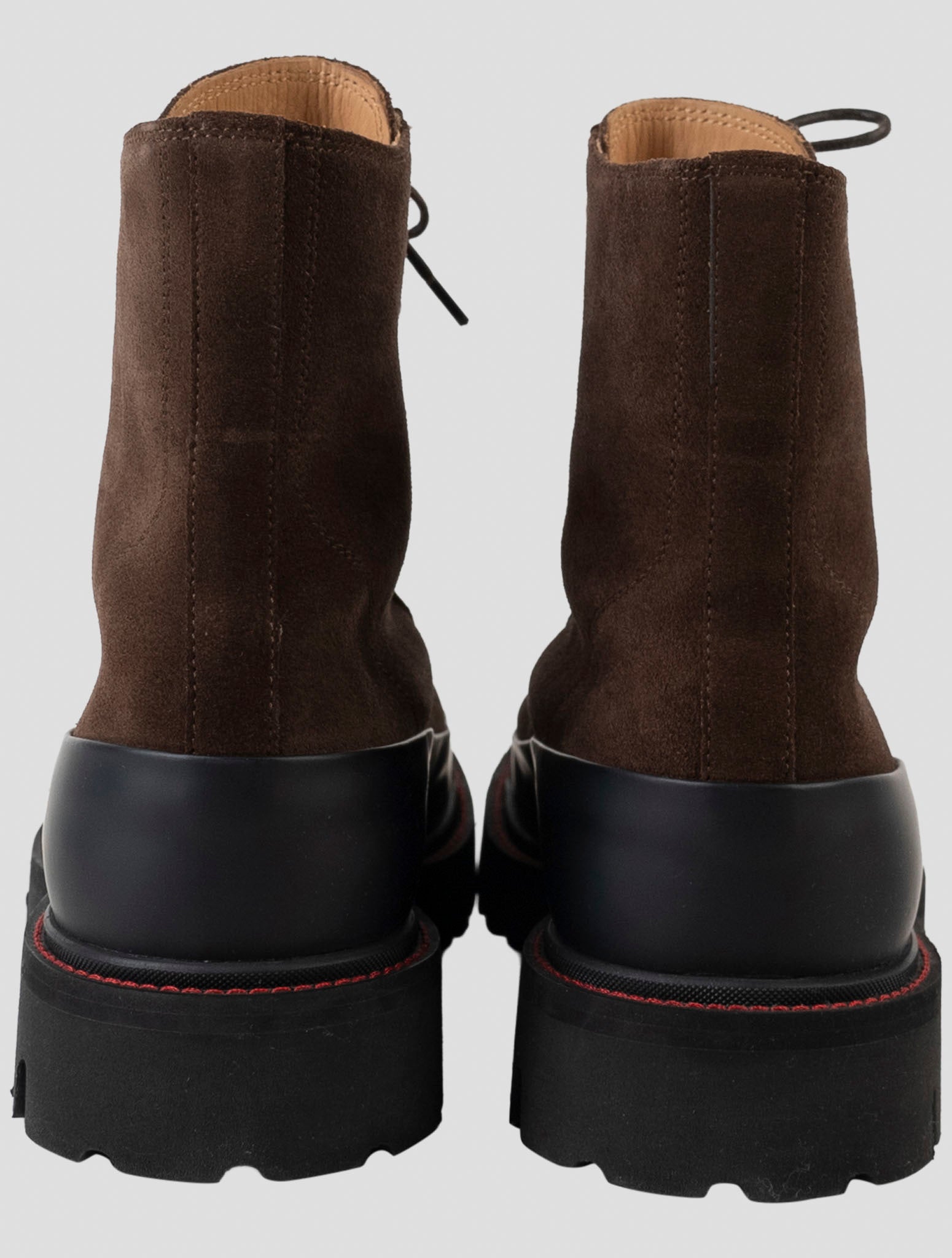Kiton Brown Leather Suede Boots