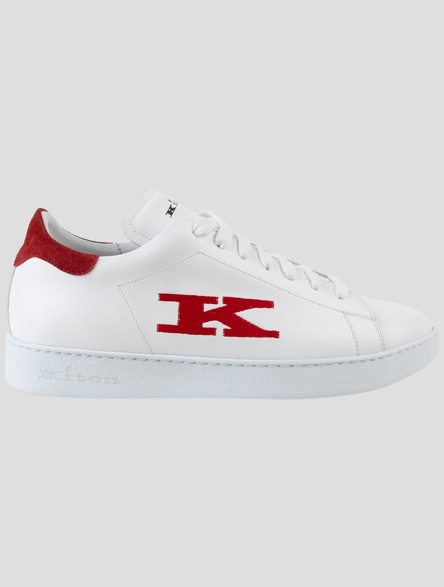 Kiton White Leather Sneakers
