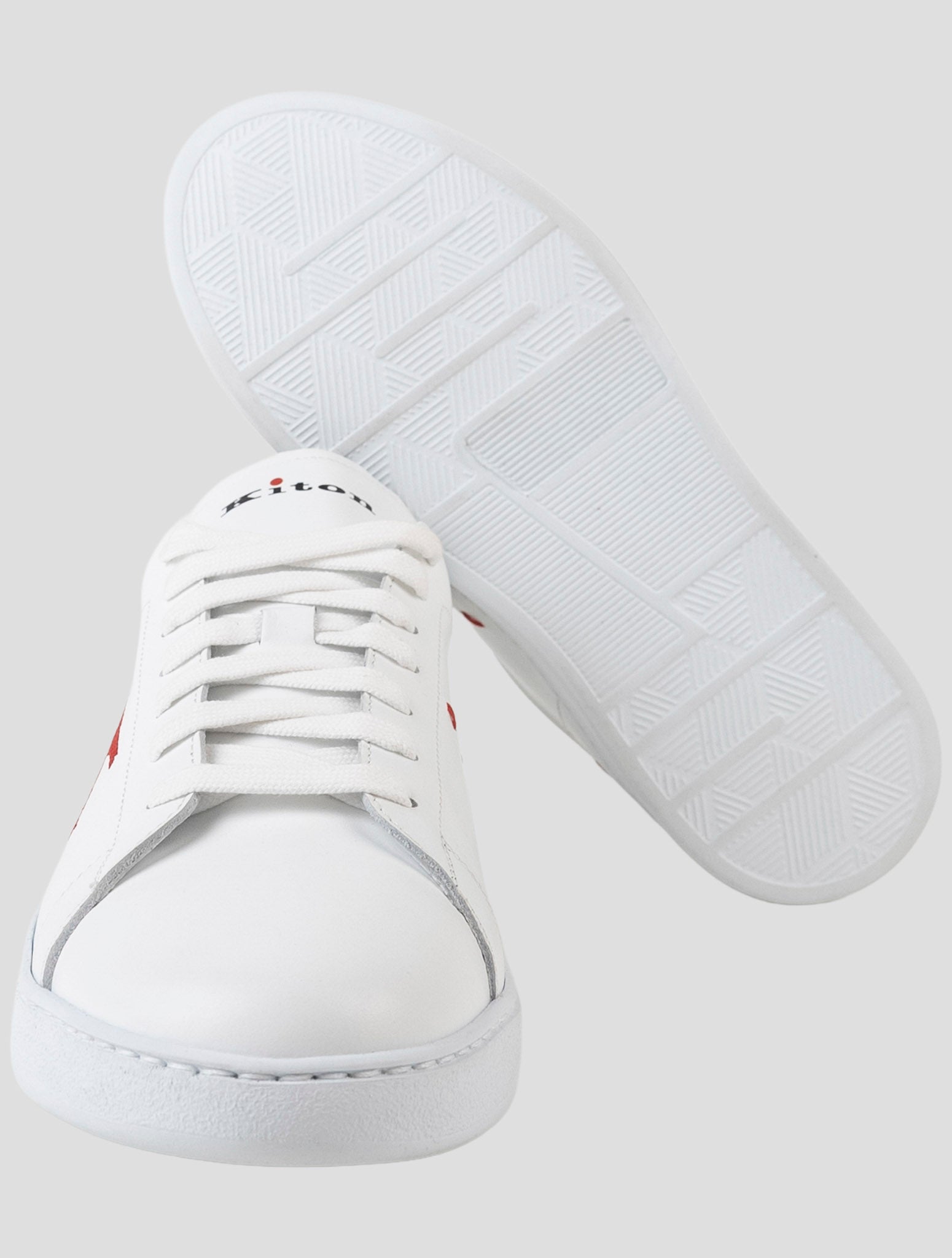 Kiton White Leather Sneakers