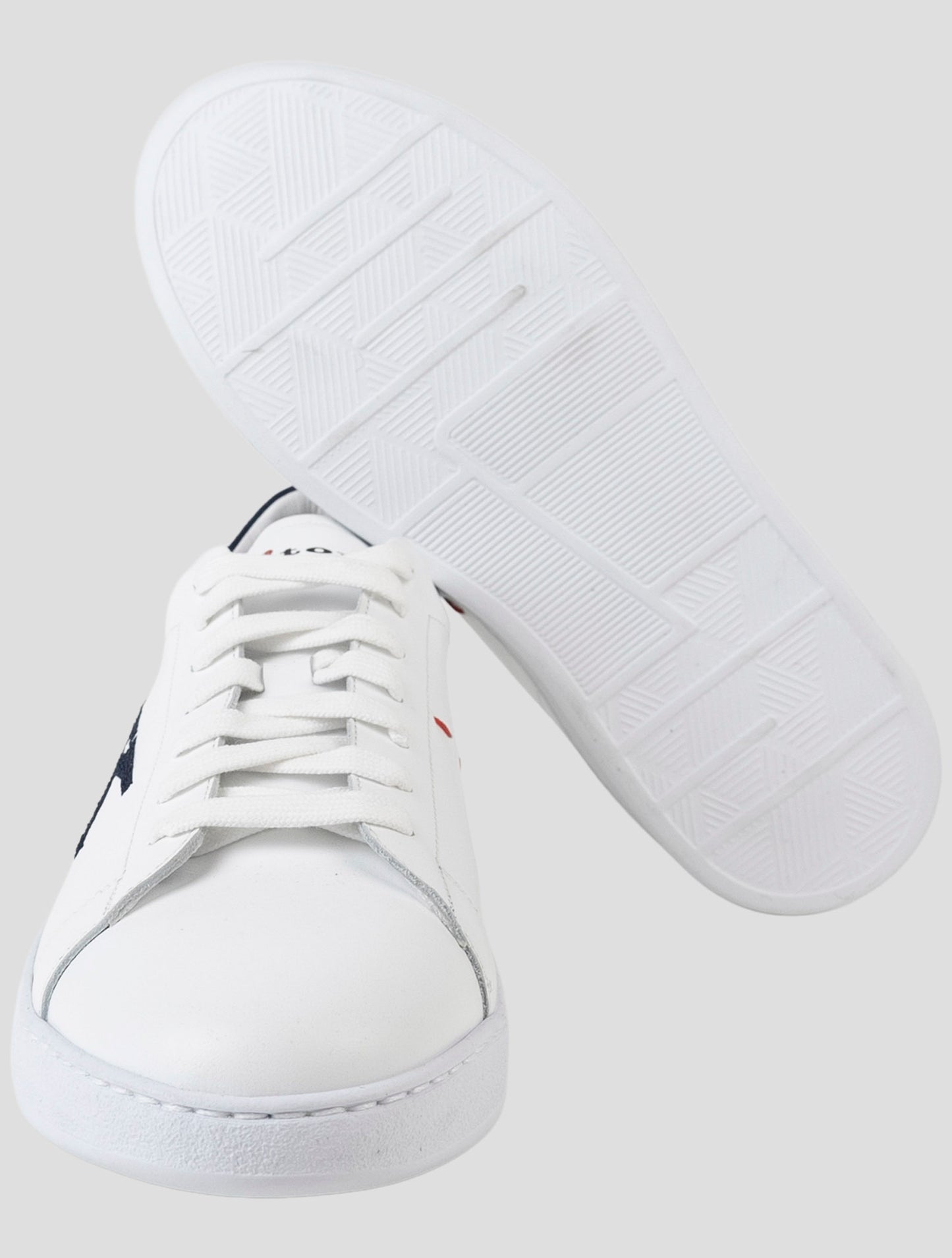 Kiton White Leather Sneakers