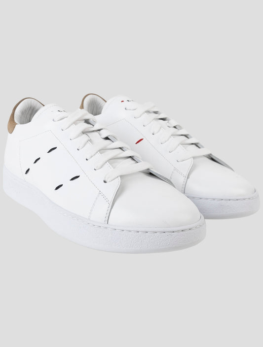 Kiton White Leather Sneakers