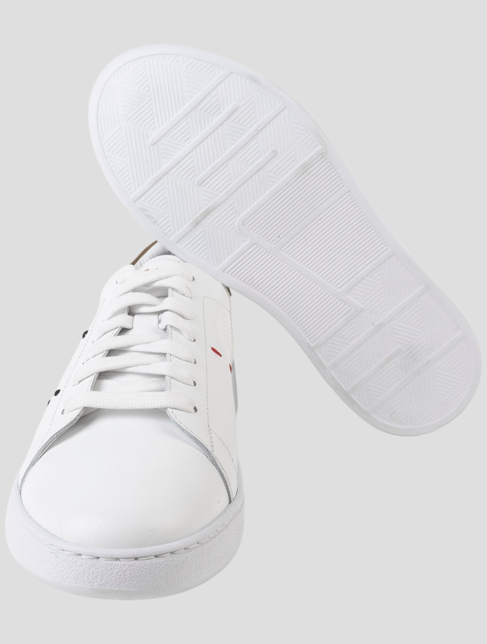 Kiton White Leather Sneakers