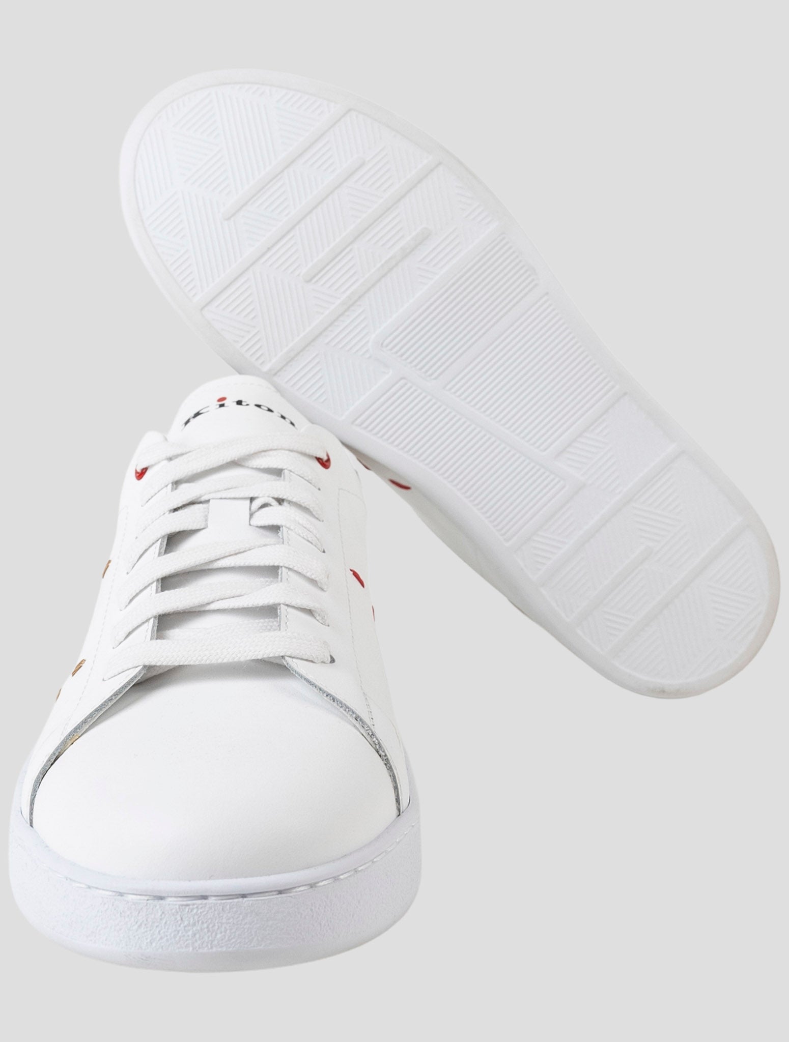 Kiton White Leather Sneakers