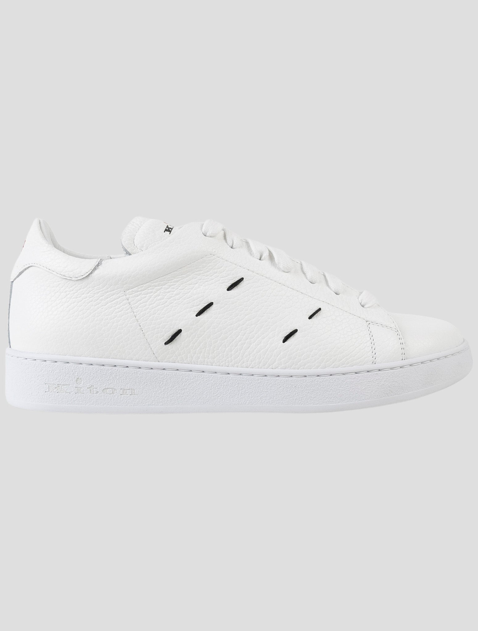 Kiton White Leather Sneakers