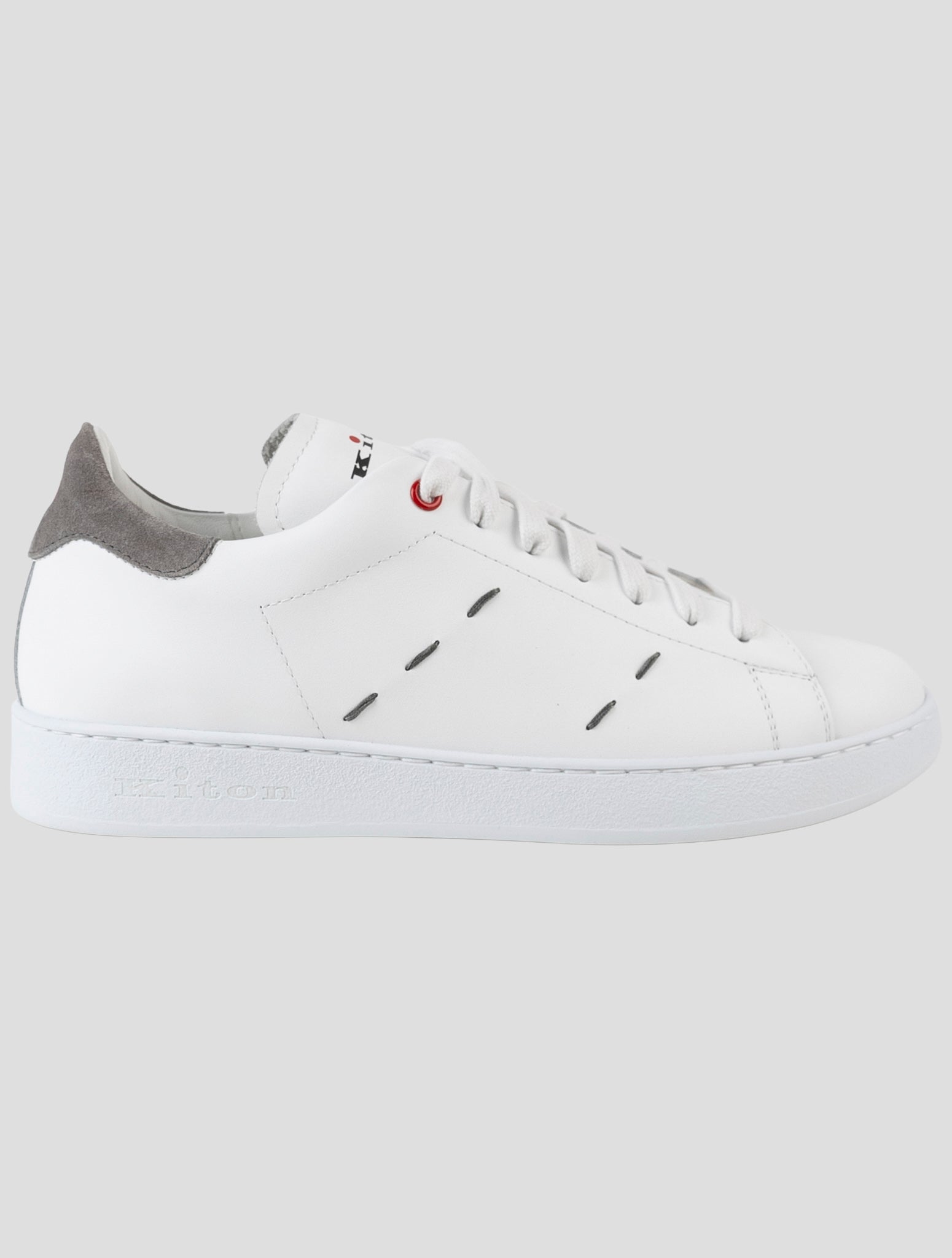 Kiton White Leather Sneakers