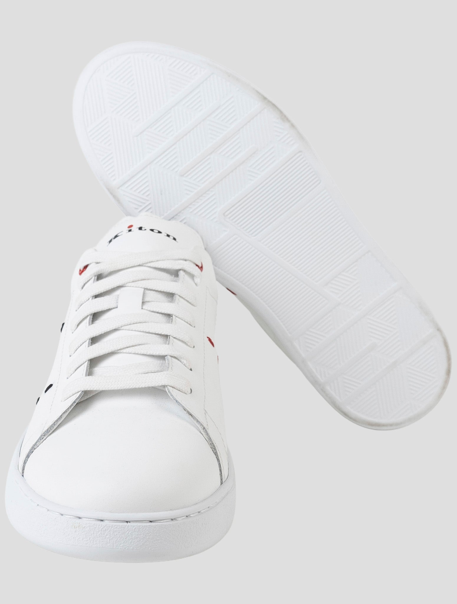 Kiton White Leather Sneakers