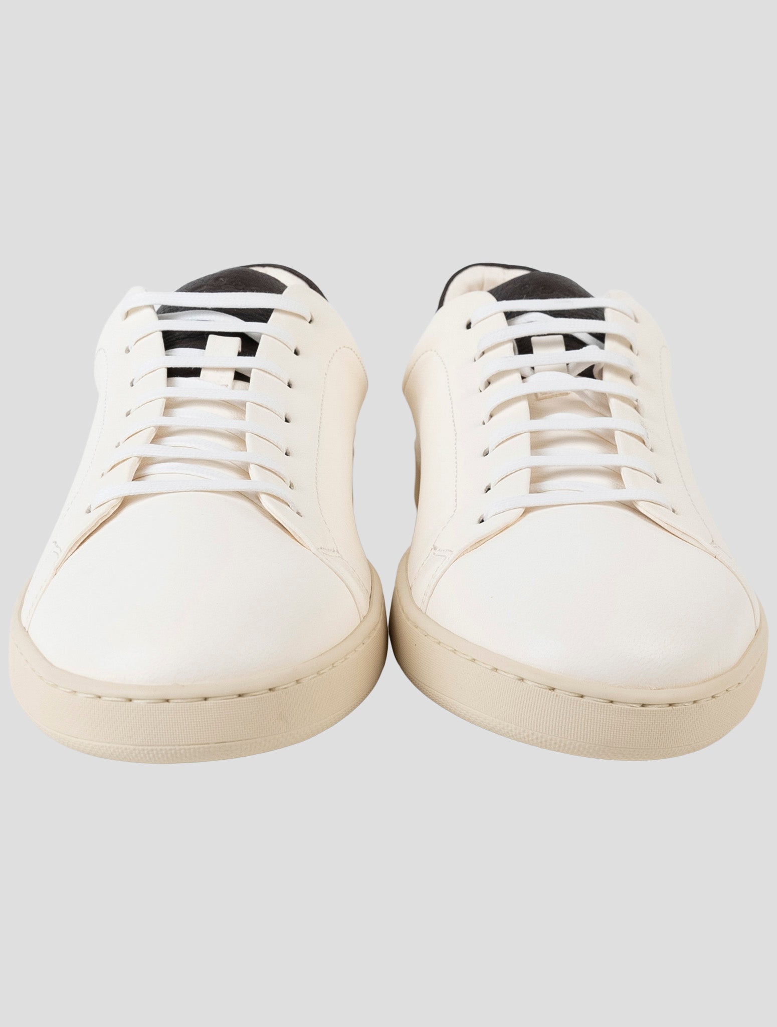 Kiton White Leather Sneakers