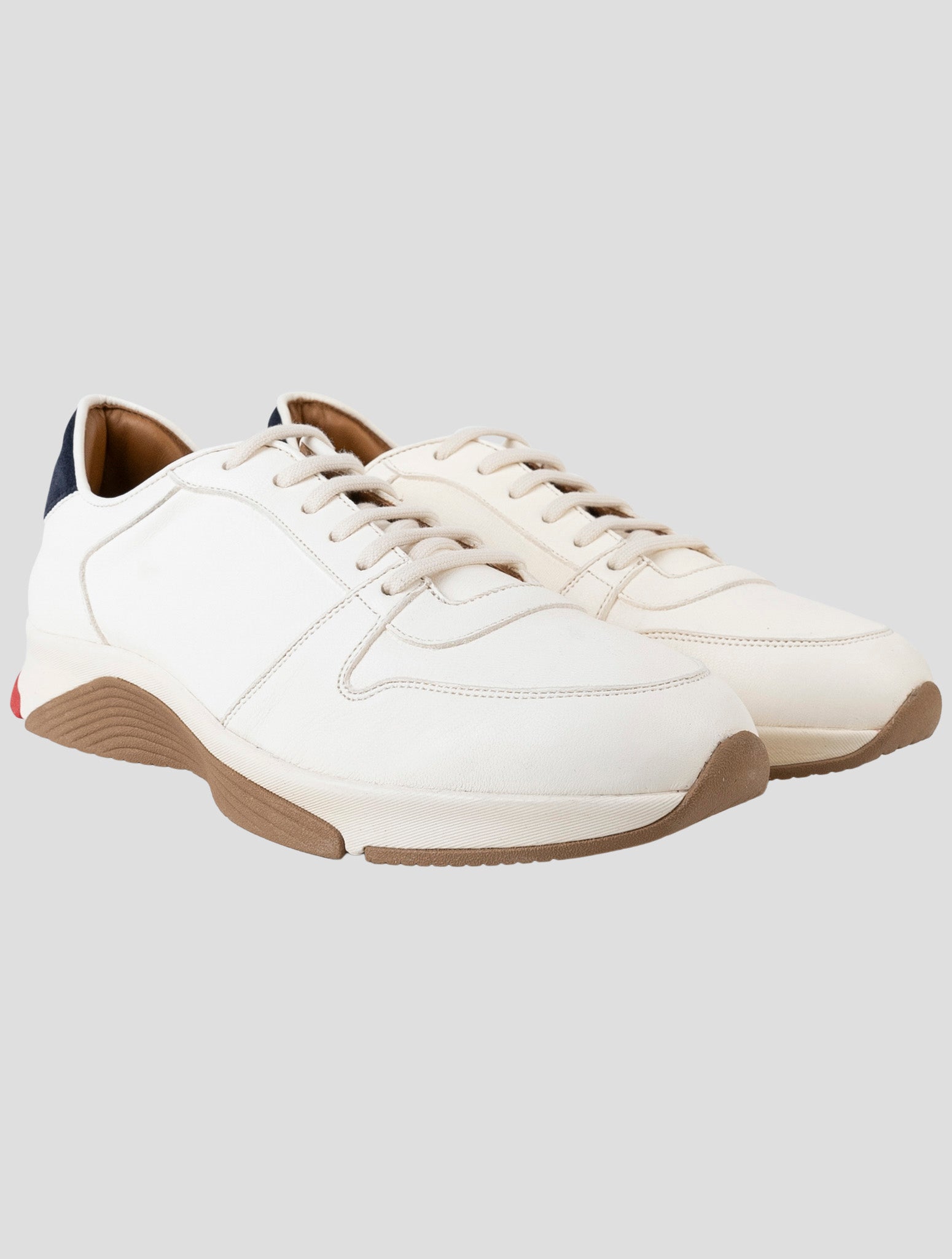 Kiton White Leather Sneakers