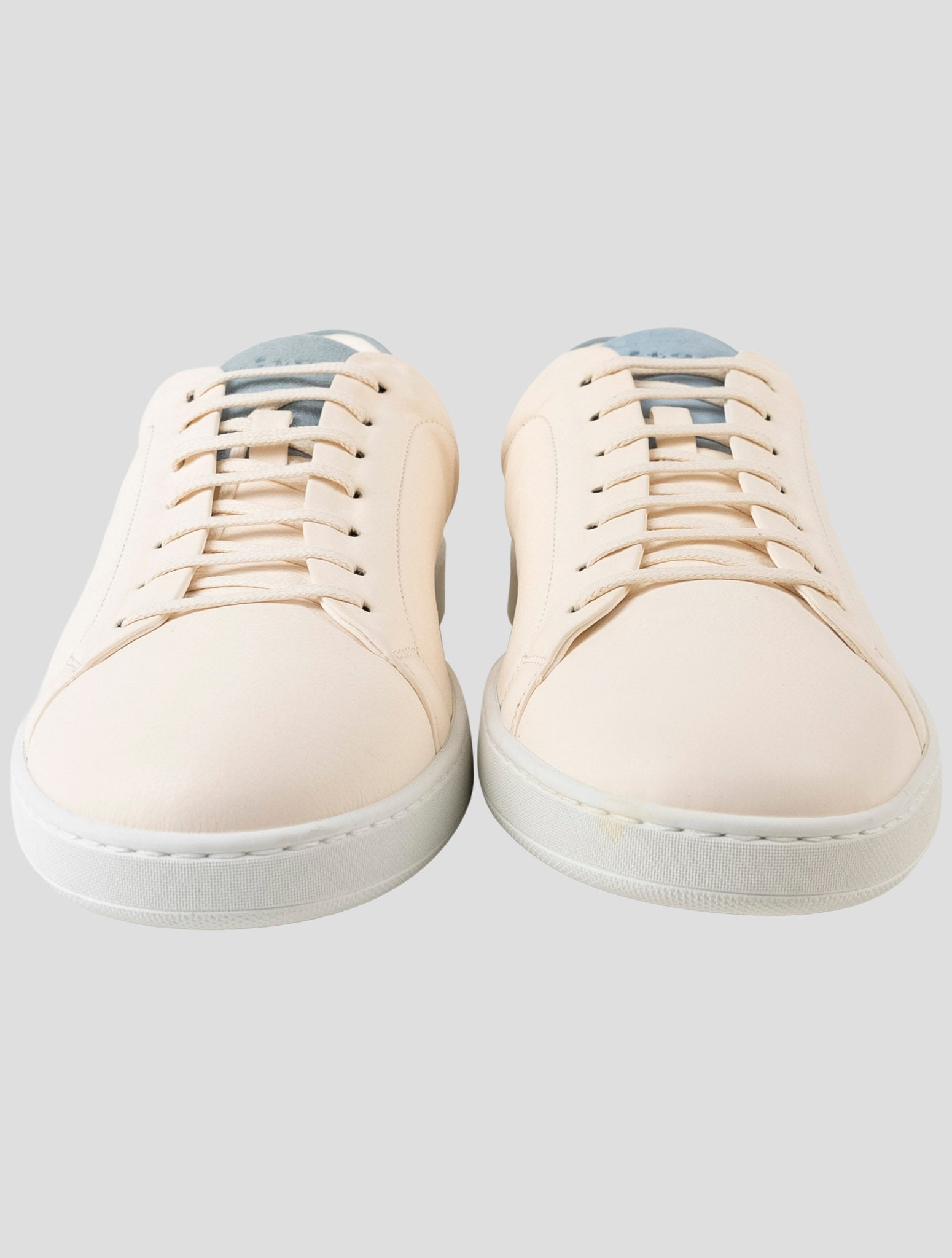 Kiton Beige Leather Sneakers
