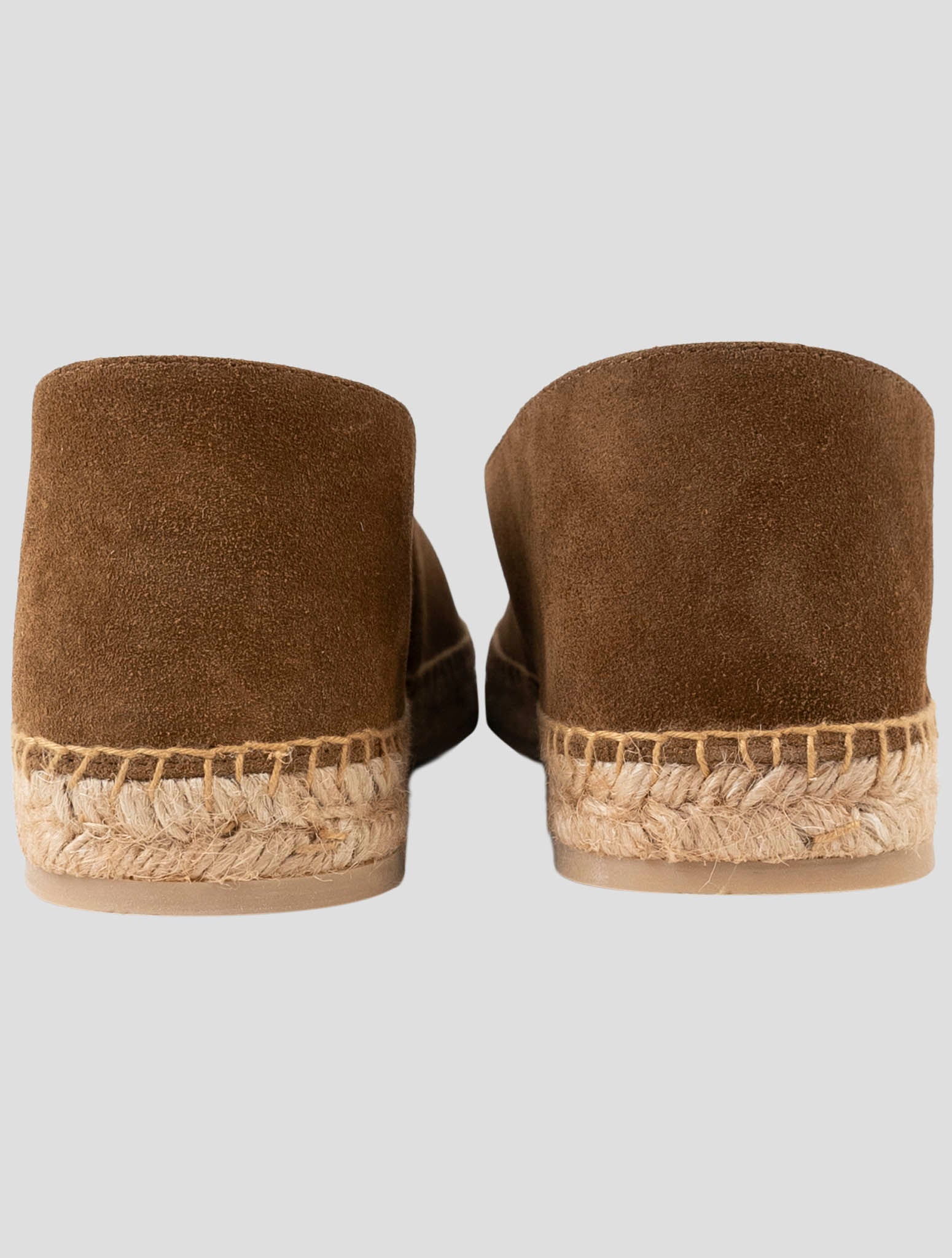 Kiton Brown Leather Suede Espadrillas