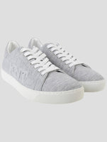 Kiton Gray Cotton Pl Sneakers