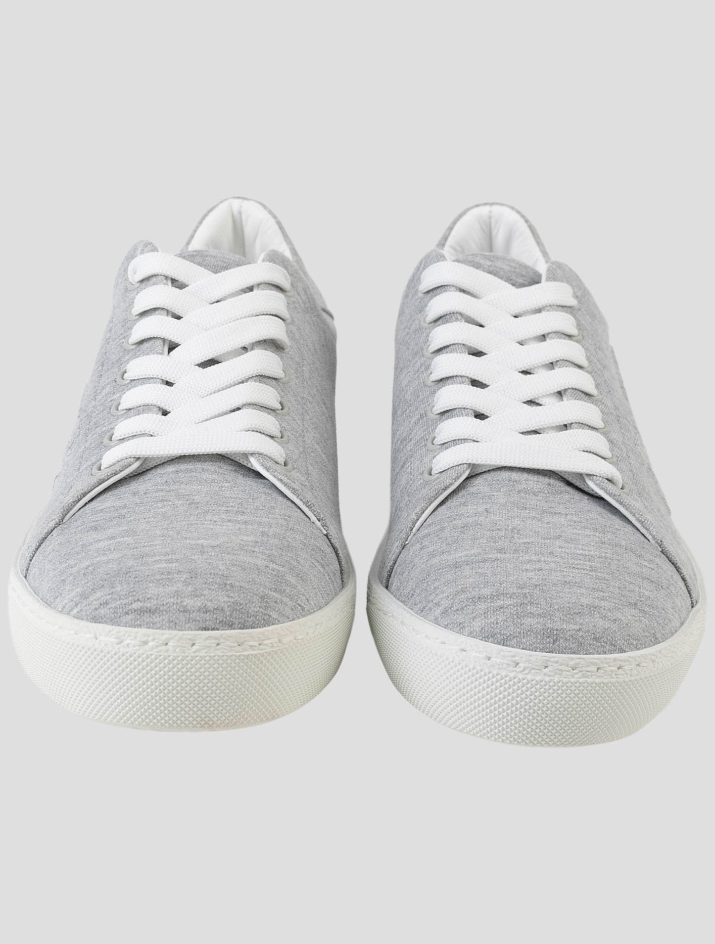 Kiton Gray Cotton Pl Sneakers