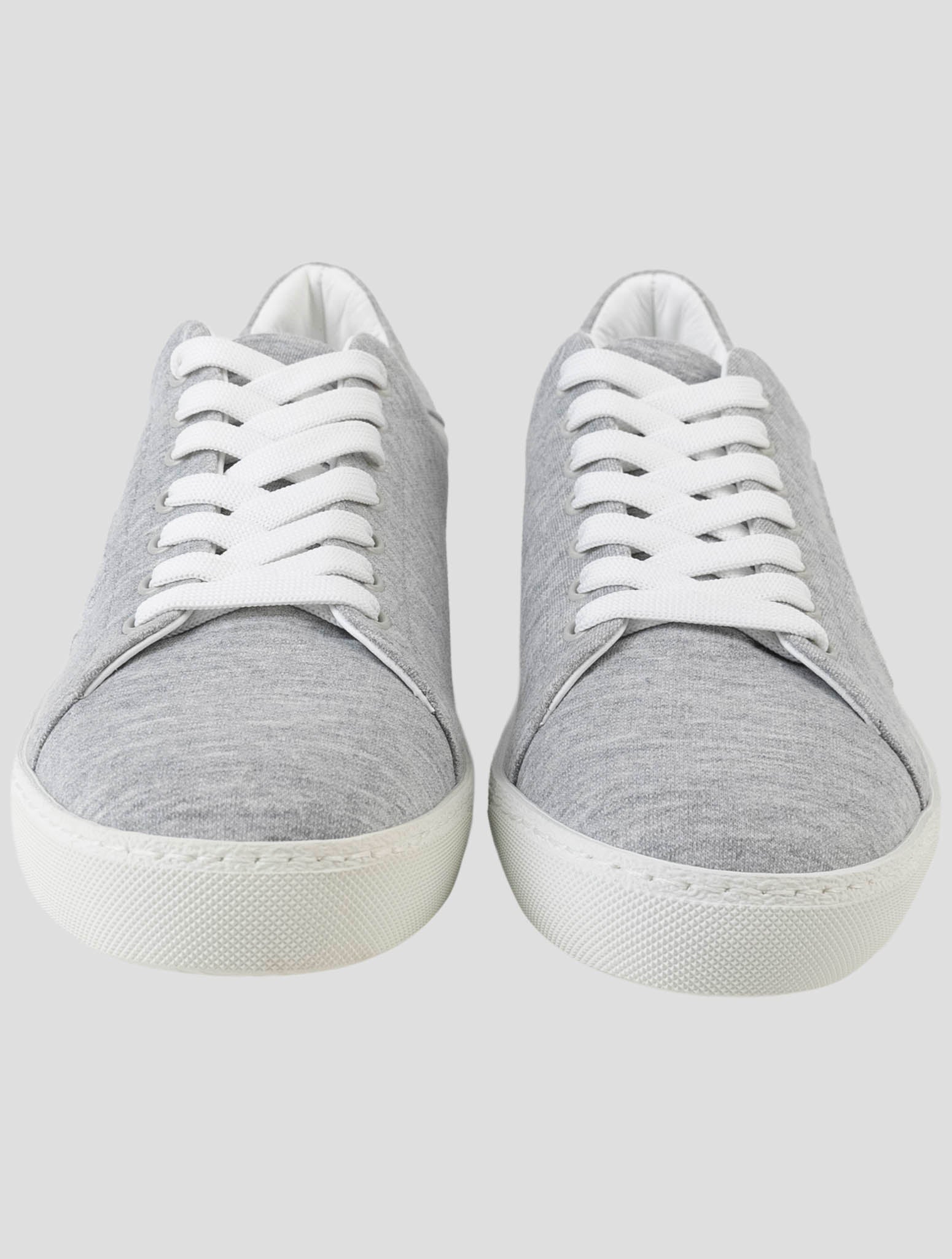 Kiton Gray Cotton Pl Sneakers