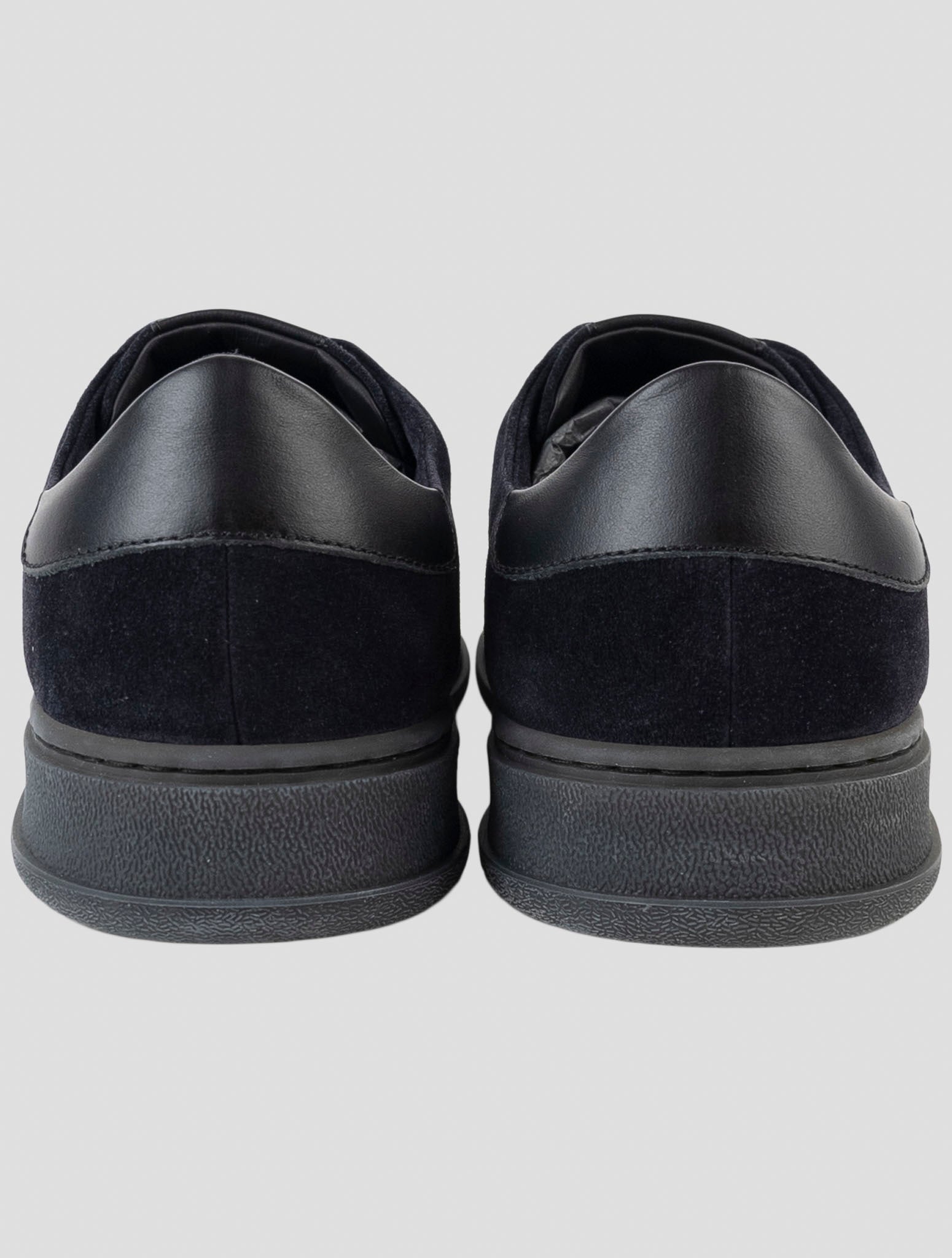 Kiton Blue Leather Suede Sneakers