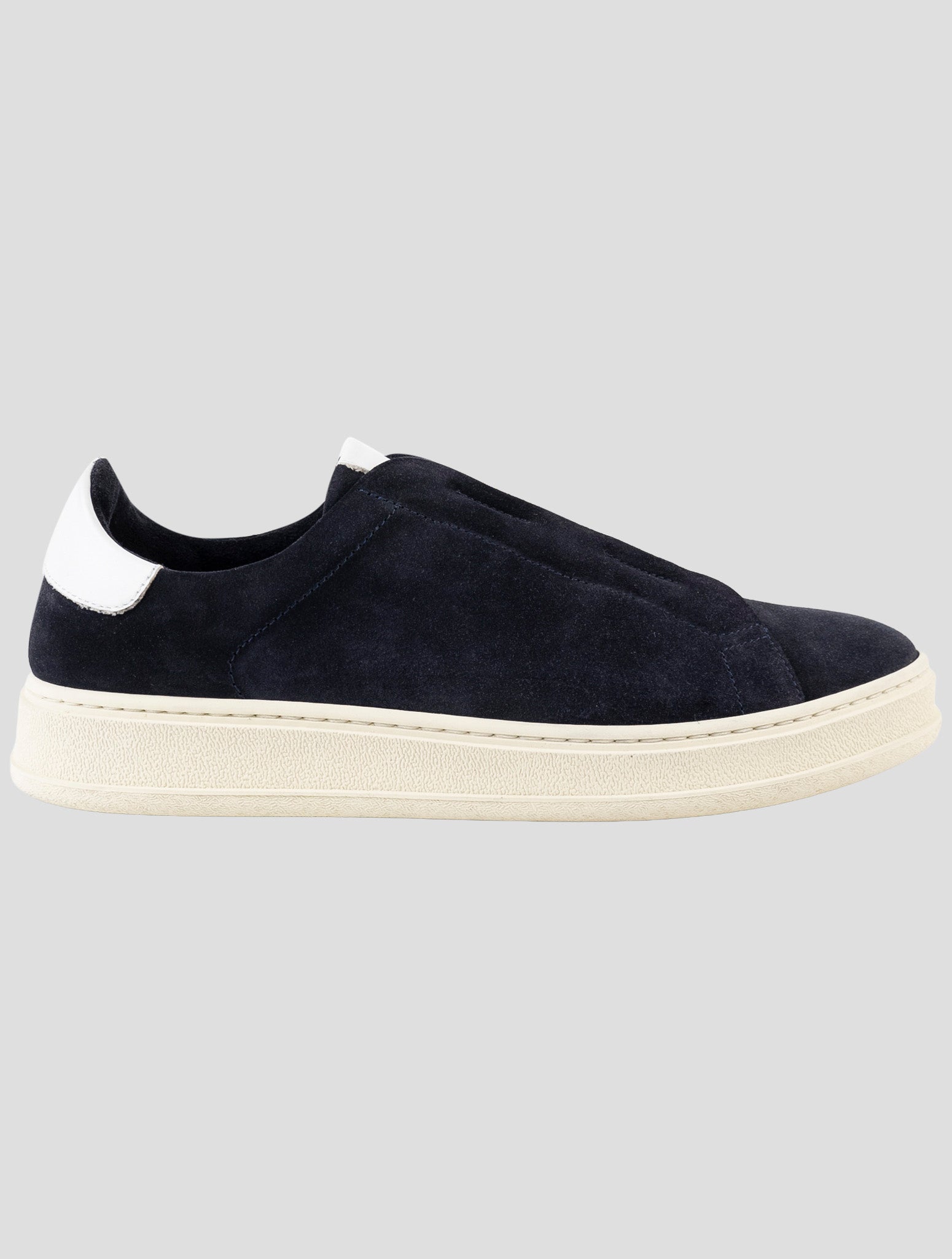 Kiton Blue Leather Suede Sneakers