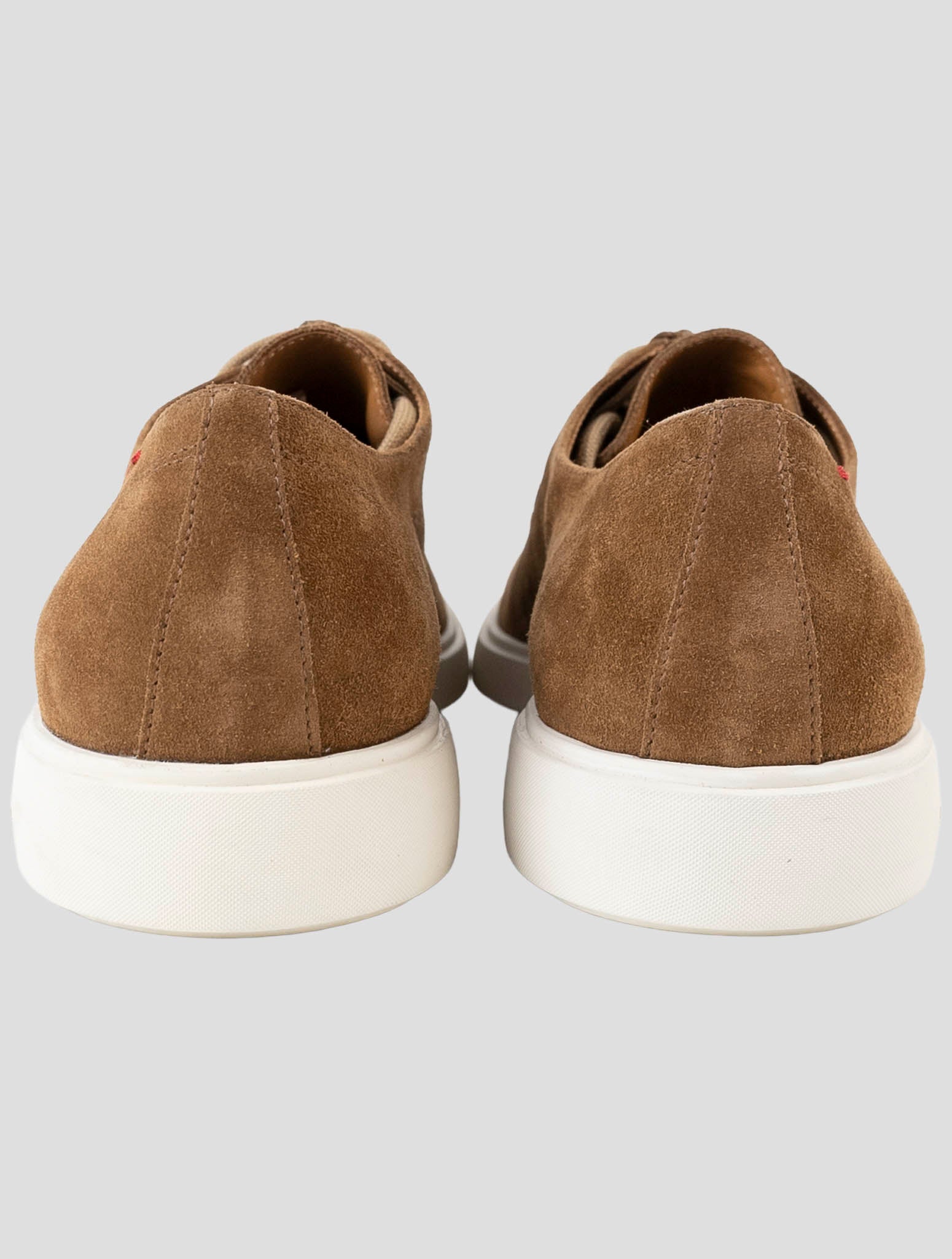 Kiton Brown Leather Suede Sneakers