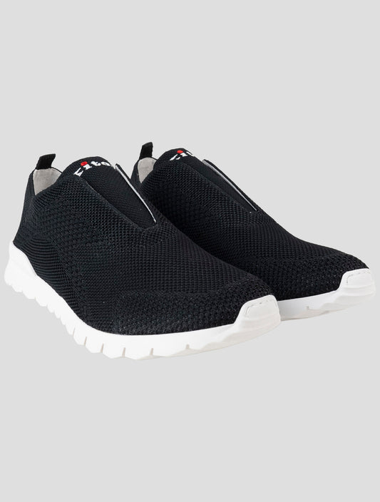 Kiton Black Cotton Ea Sneakers