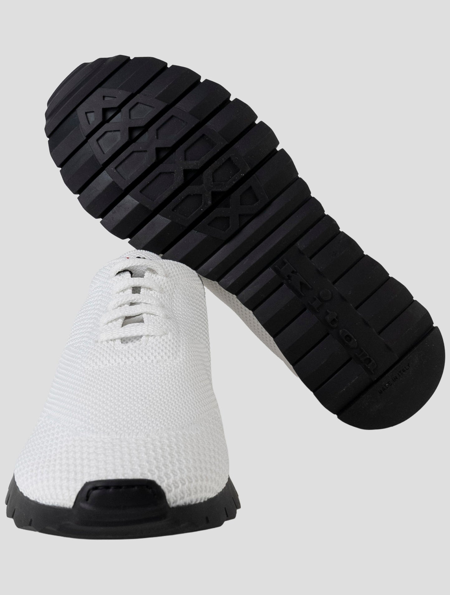 Kiton White Cotton Ea  Sneakers