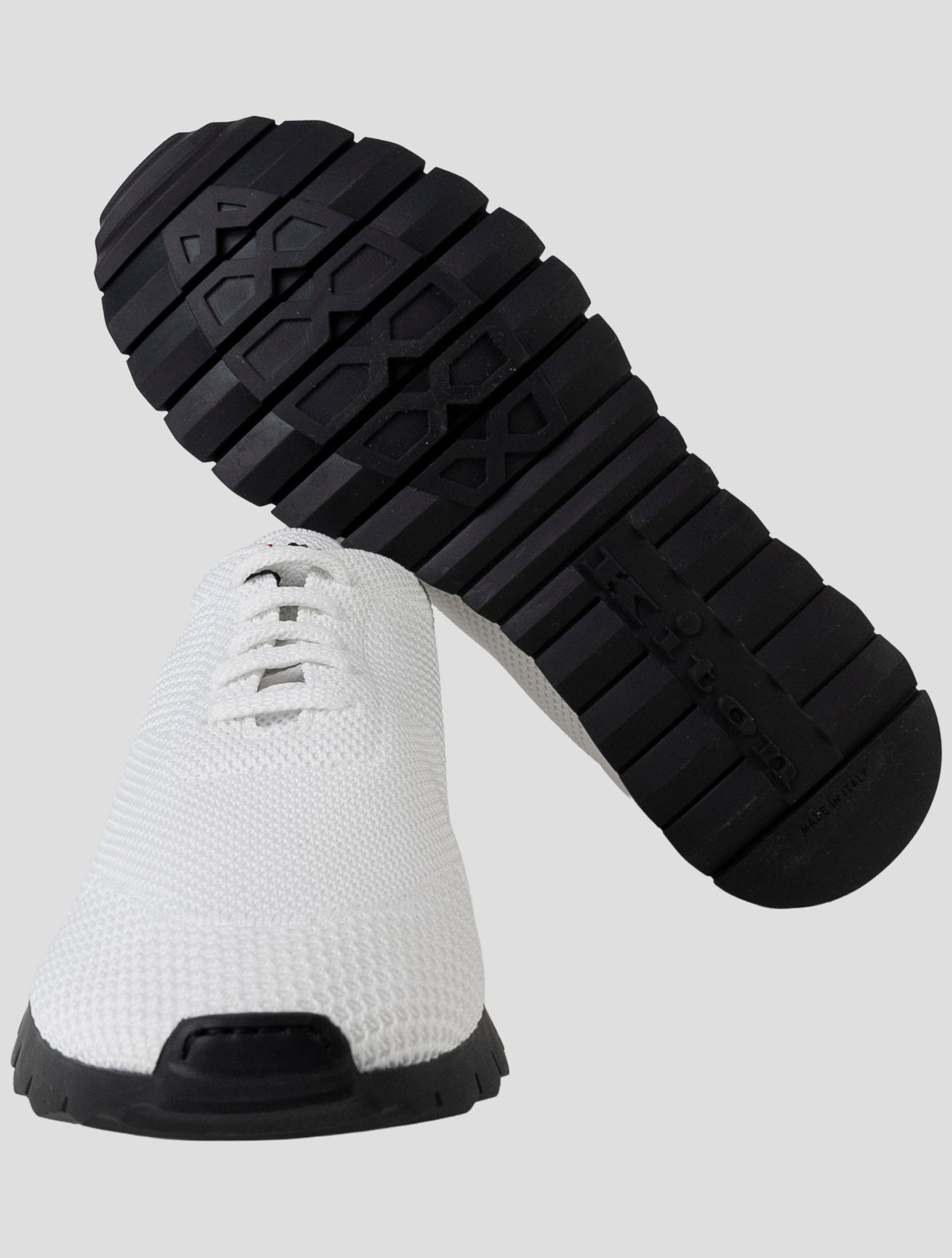 Kiton White Cotton Ea  Sneakers